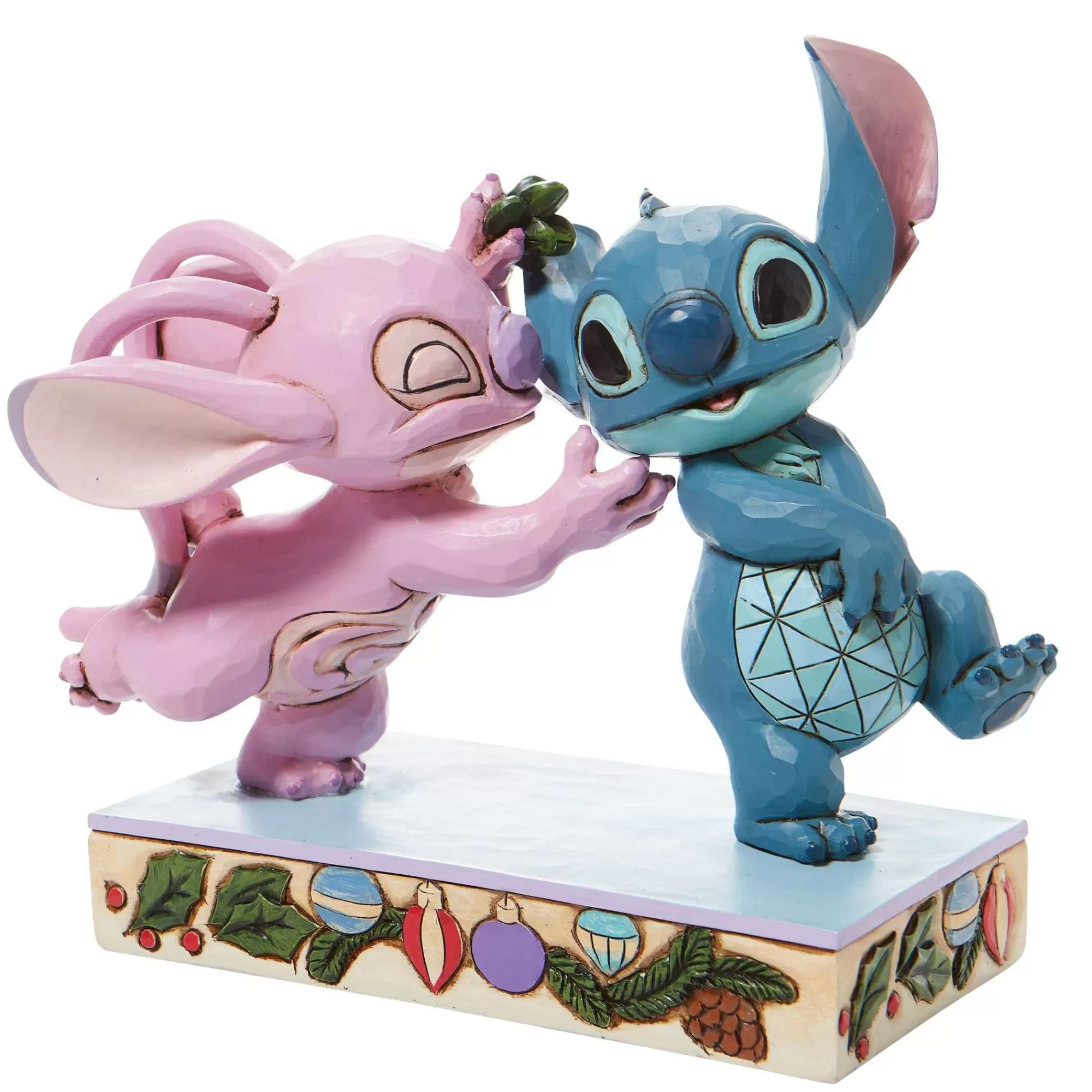 Disney Traditions Angel And Stitch Mistletoe