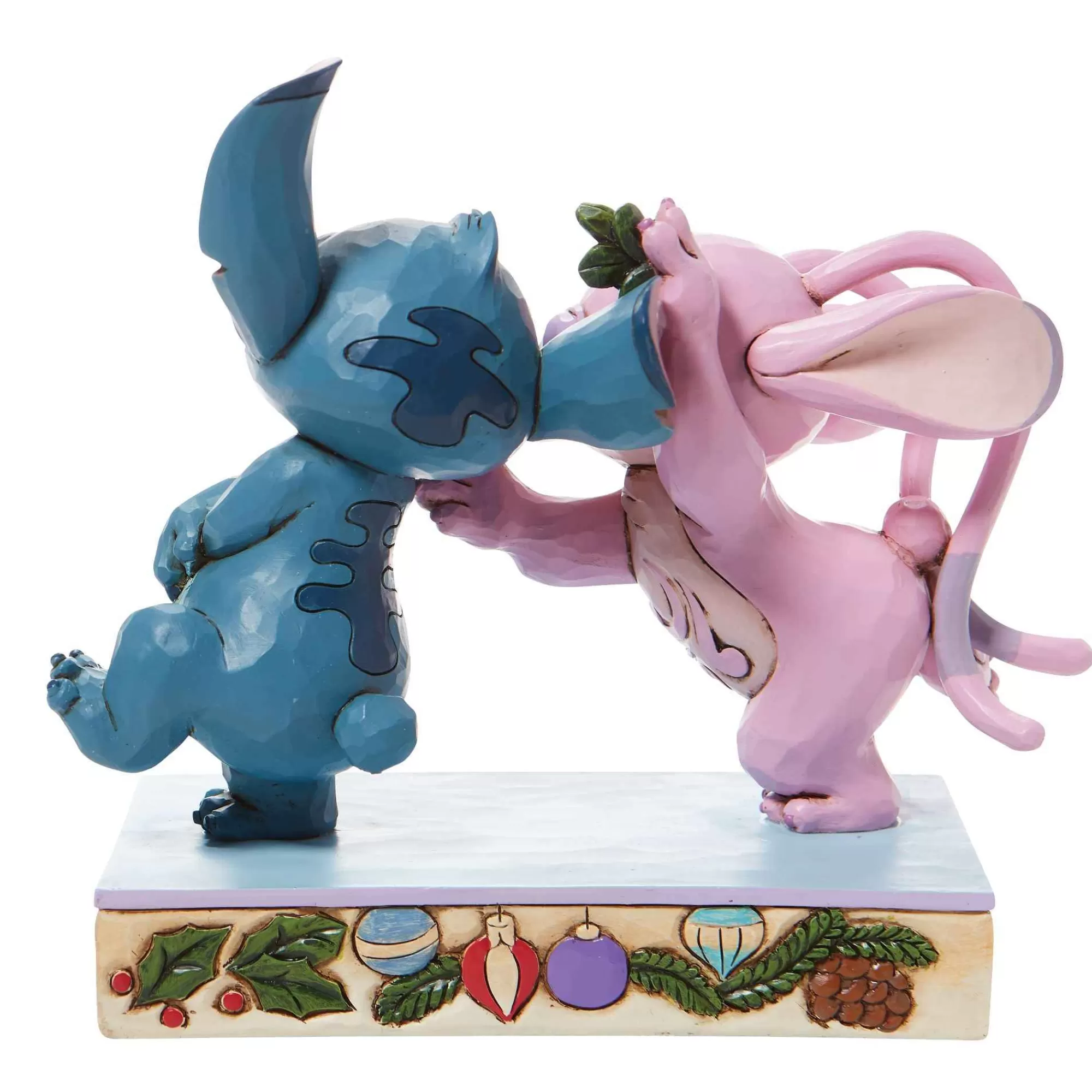 Disney Traditions Angel And Stitch Mistletoe