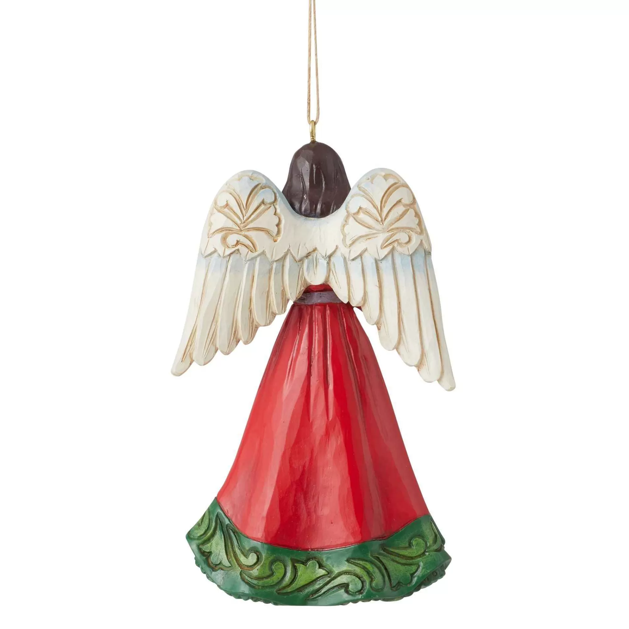 Jim Shore Heartwood Creek Angel With Holly Ornament