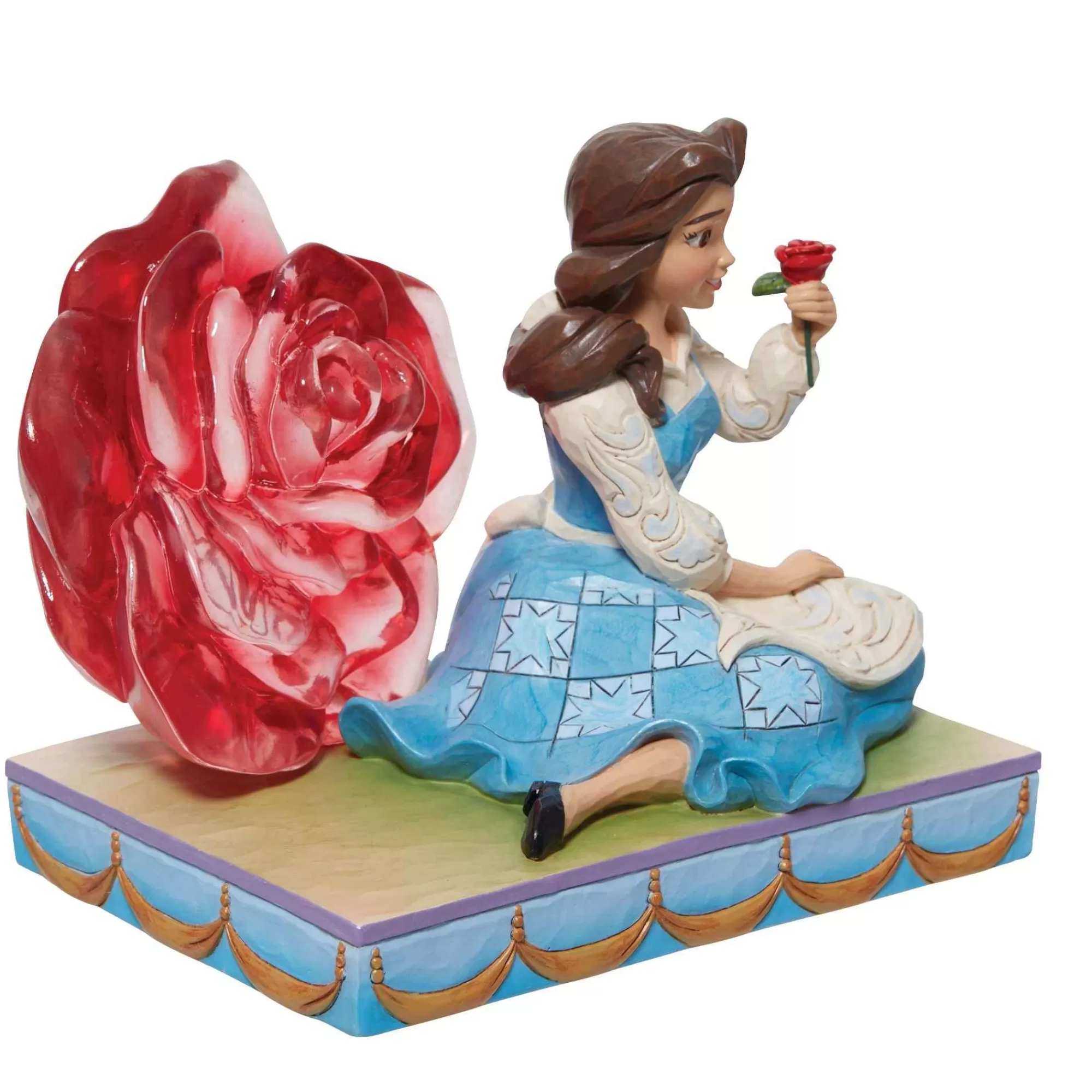 Disney Traditions Belle Clear Resin Rose