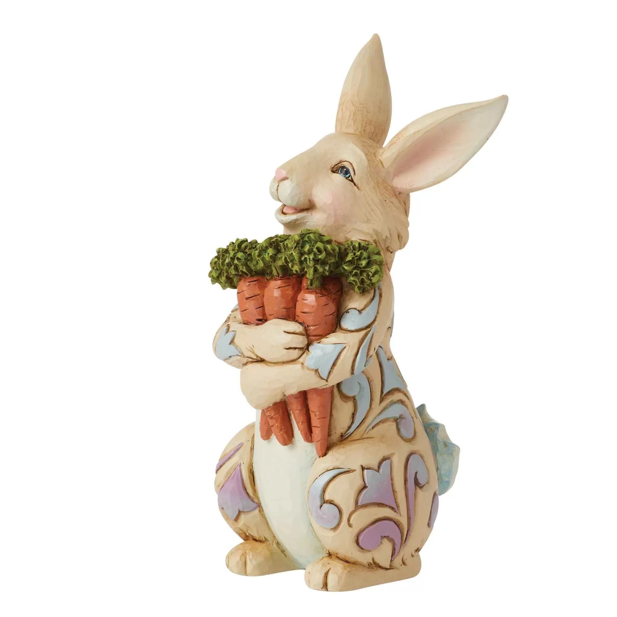 Jim Shore Heartwood Creek Bunny With Carrots Pint