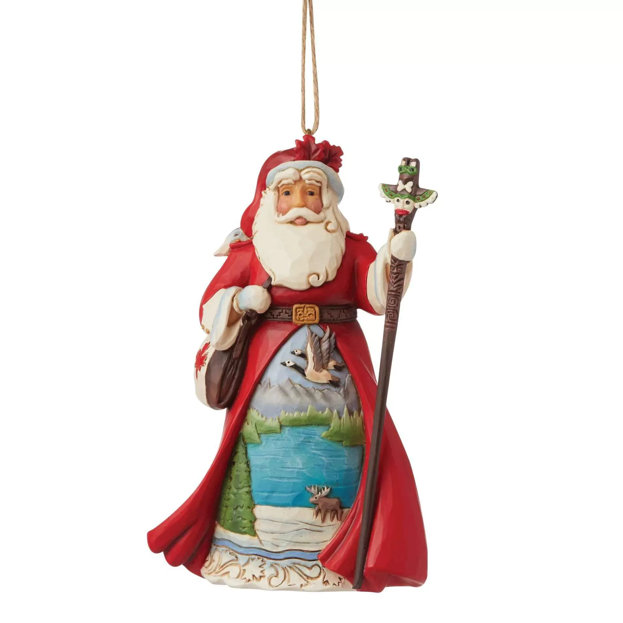 Jim Shore Heartwood Creek Canadian Santa Ornament