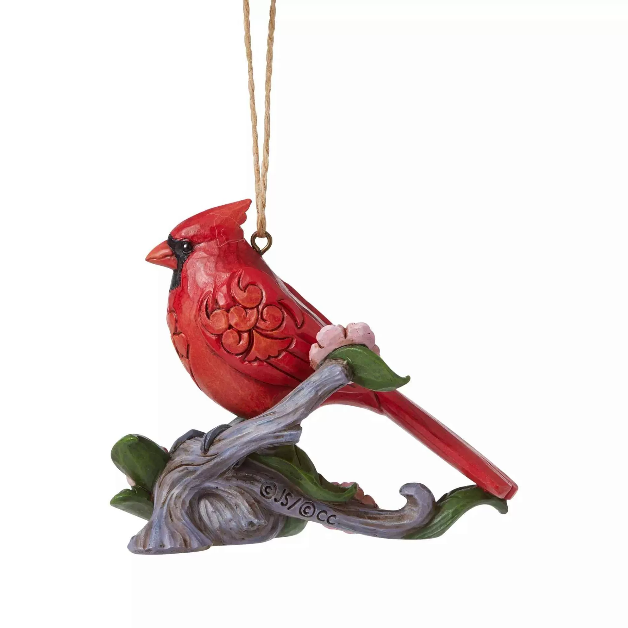 Jim Shore Heartwood Creek Caring Cardinals Flower Orn