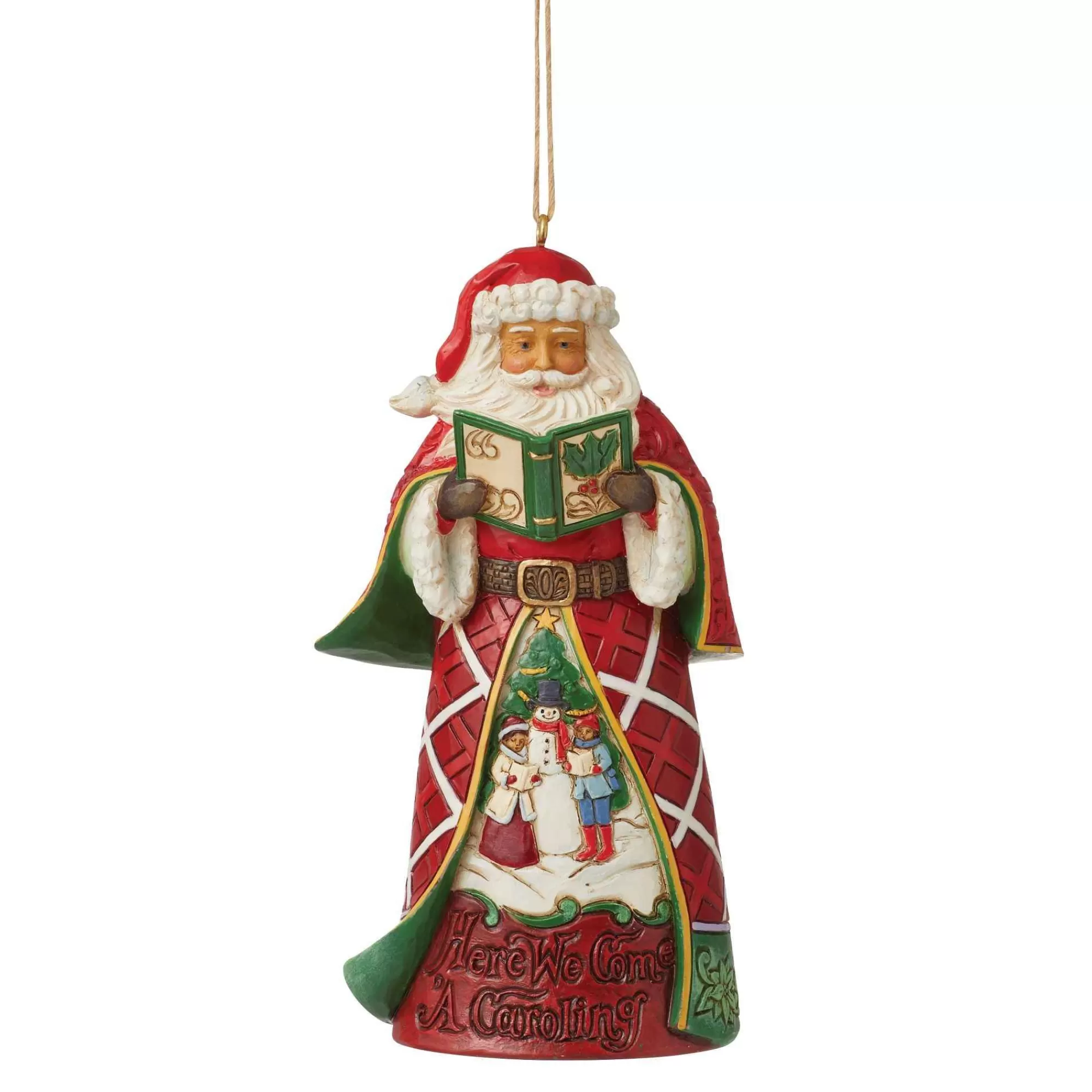 Jim Shore Heartwood Creek Caroling Santa Ornament