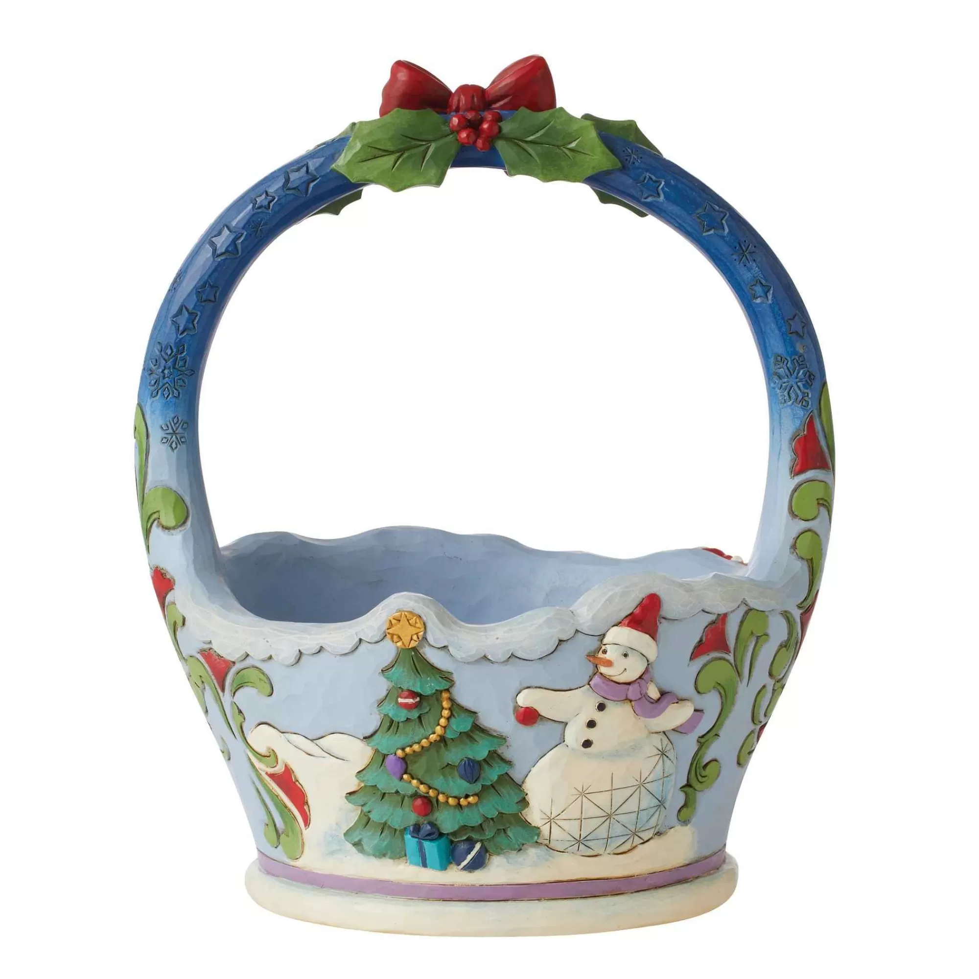 Jim Shore Heartwood Creek Christmas Basket With Scene