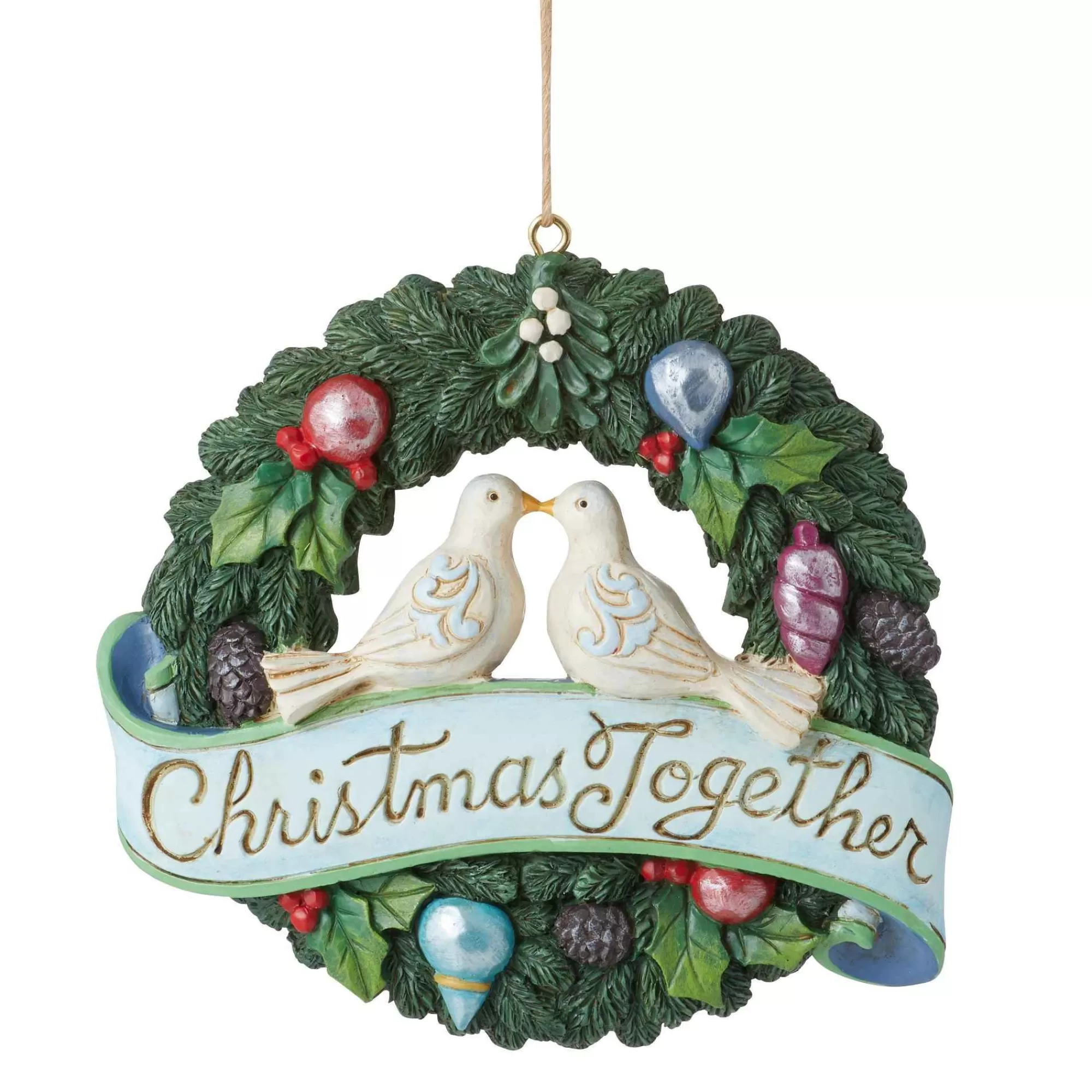 Jim Shore Heartwood Creek Christmas Together Wreath Orn