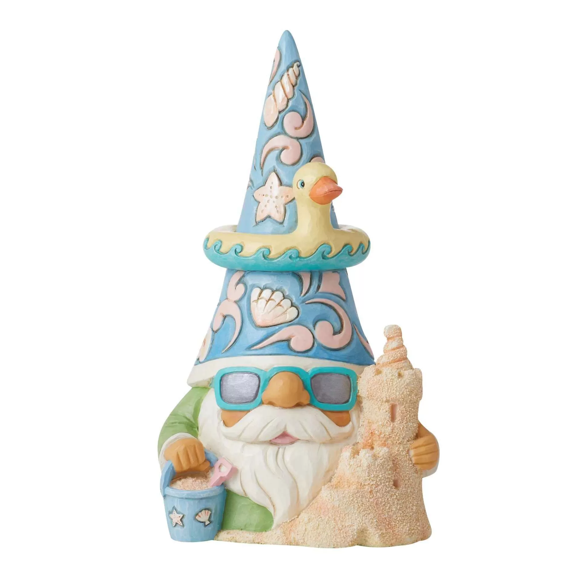 Jim Shore Heartwood Creek Coastal Gnome And Sandcastle