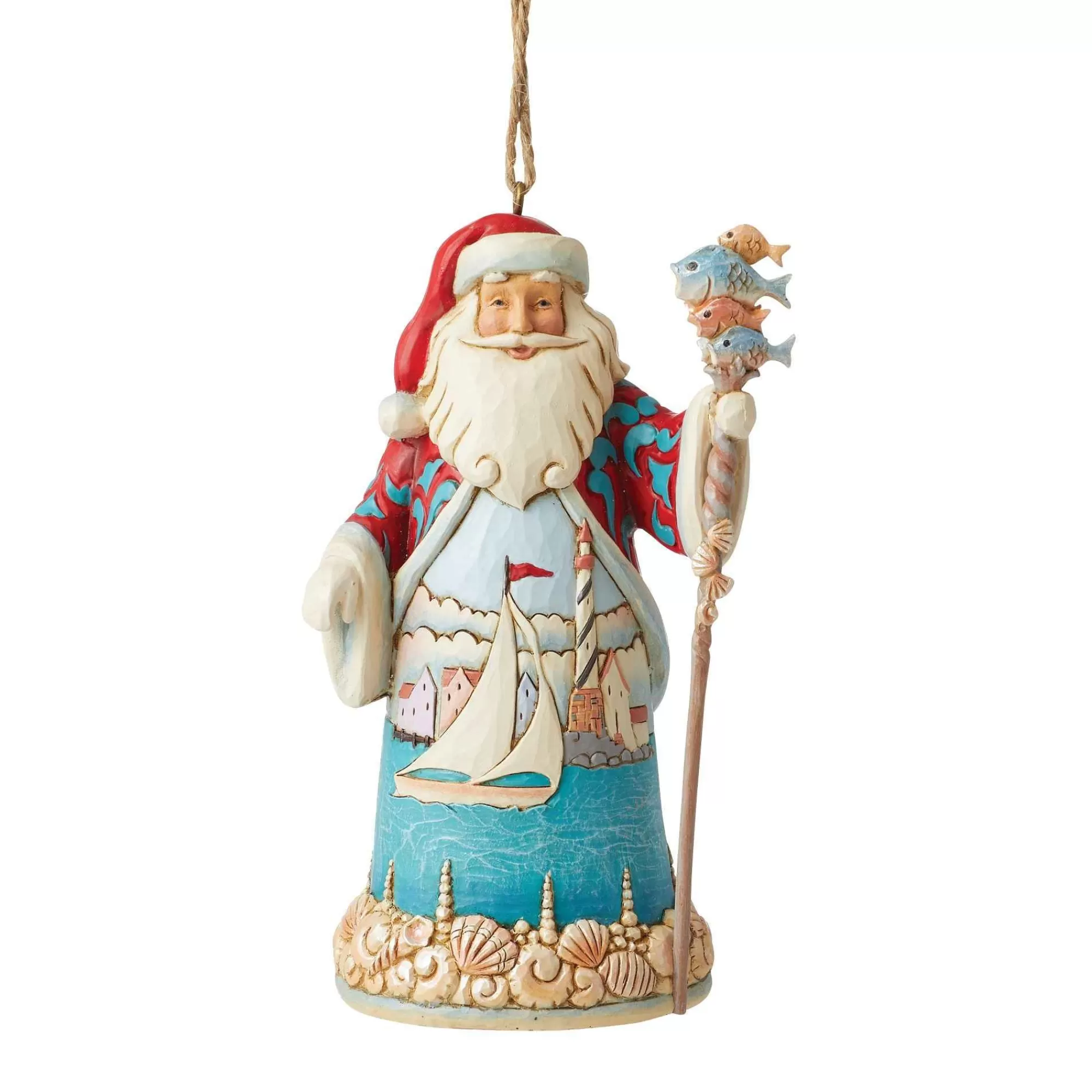 Jim Shore Heartwood Creek Coastal Santa Ornament