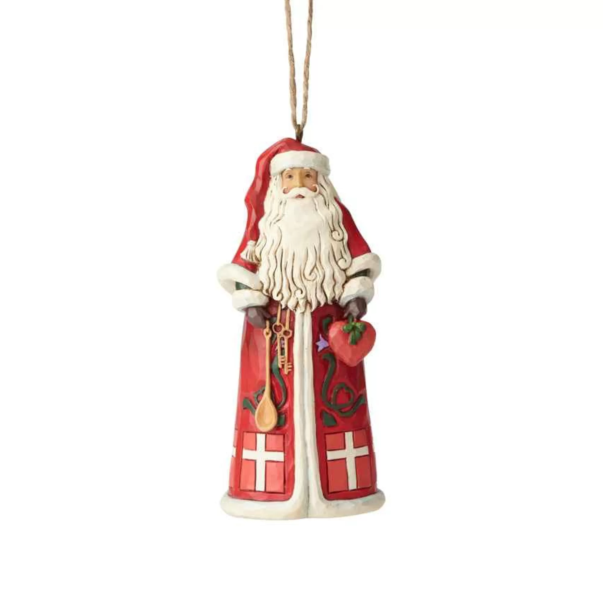 Jim Shore Heartwood Creek Danish Santa Ornament