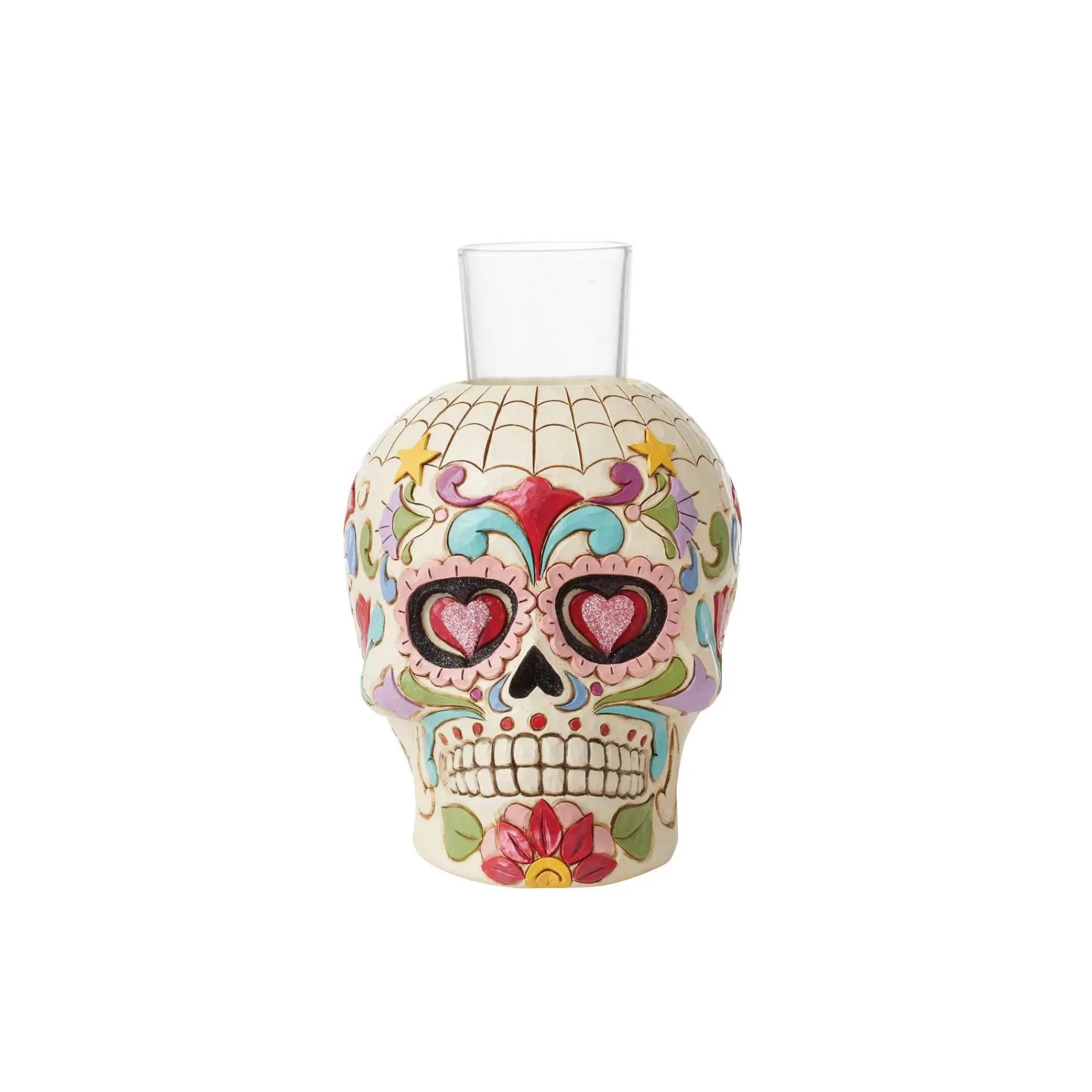 Jim Shore Heartwood Creek Day Of Dead Skull Candleholder