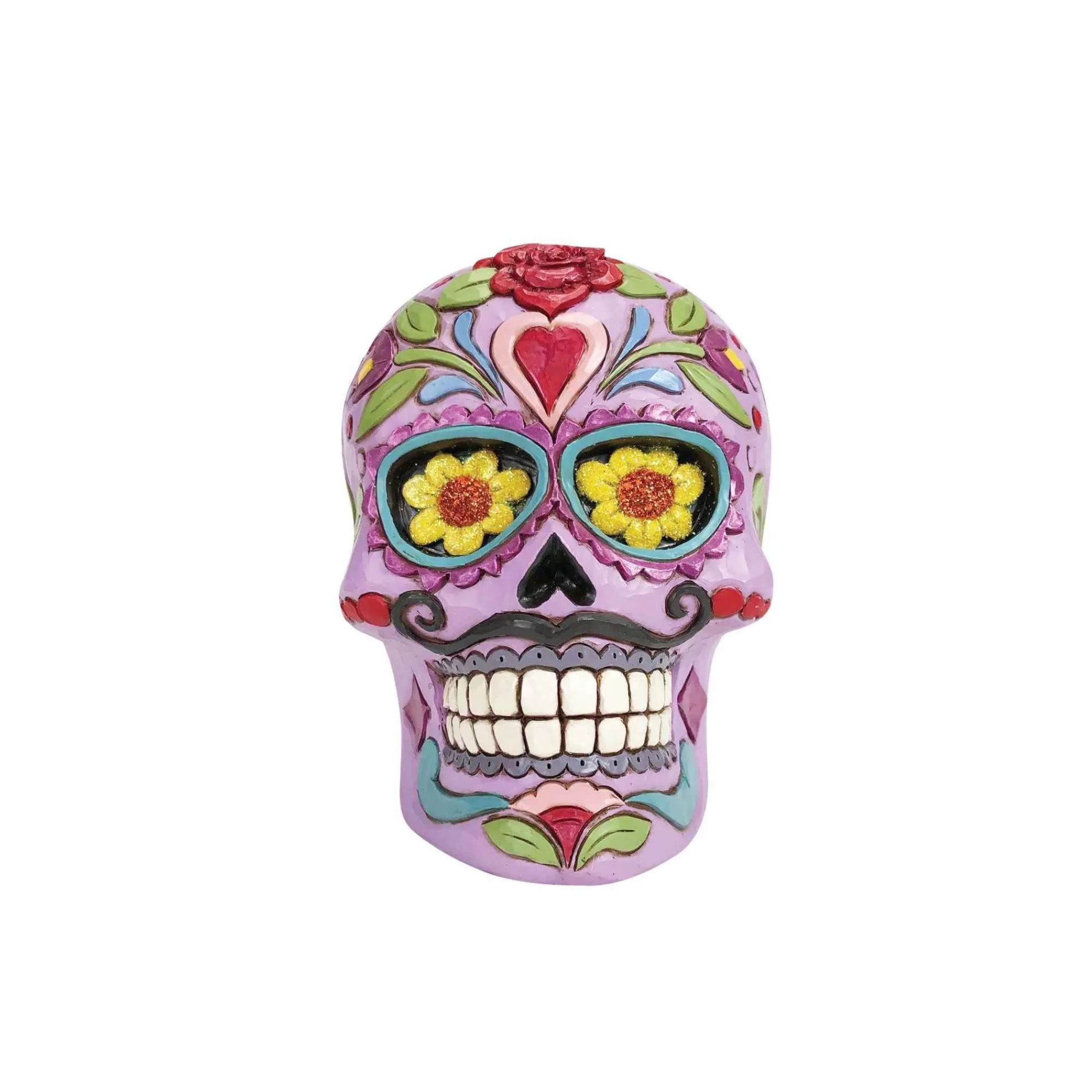 Jim Shore Heartwood Creek Day Of The Dead Purple Skull