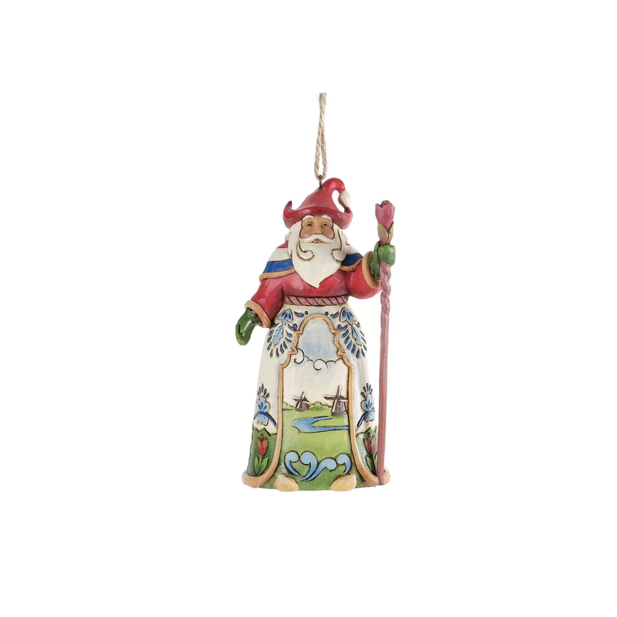 Jim Shore Heartwood Creek Dutch Santa Ornament