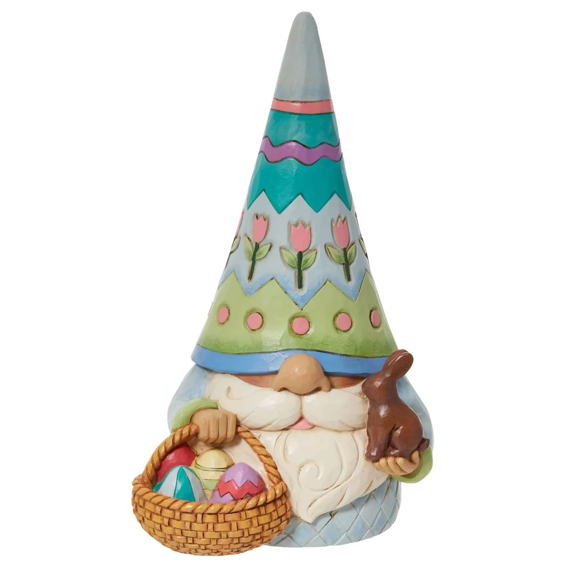 Jim Shore Heartwood Creek Easter Gnome With Basket Of Eg