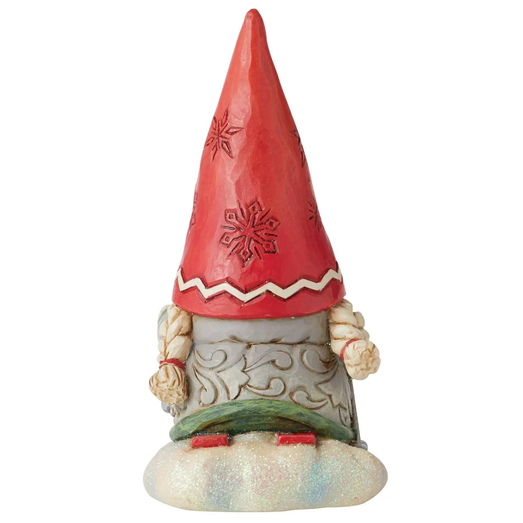 Jim Shore Heartwood Creek Gnome With Braids Skiing