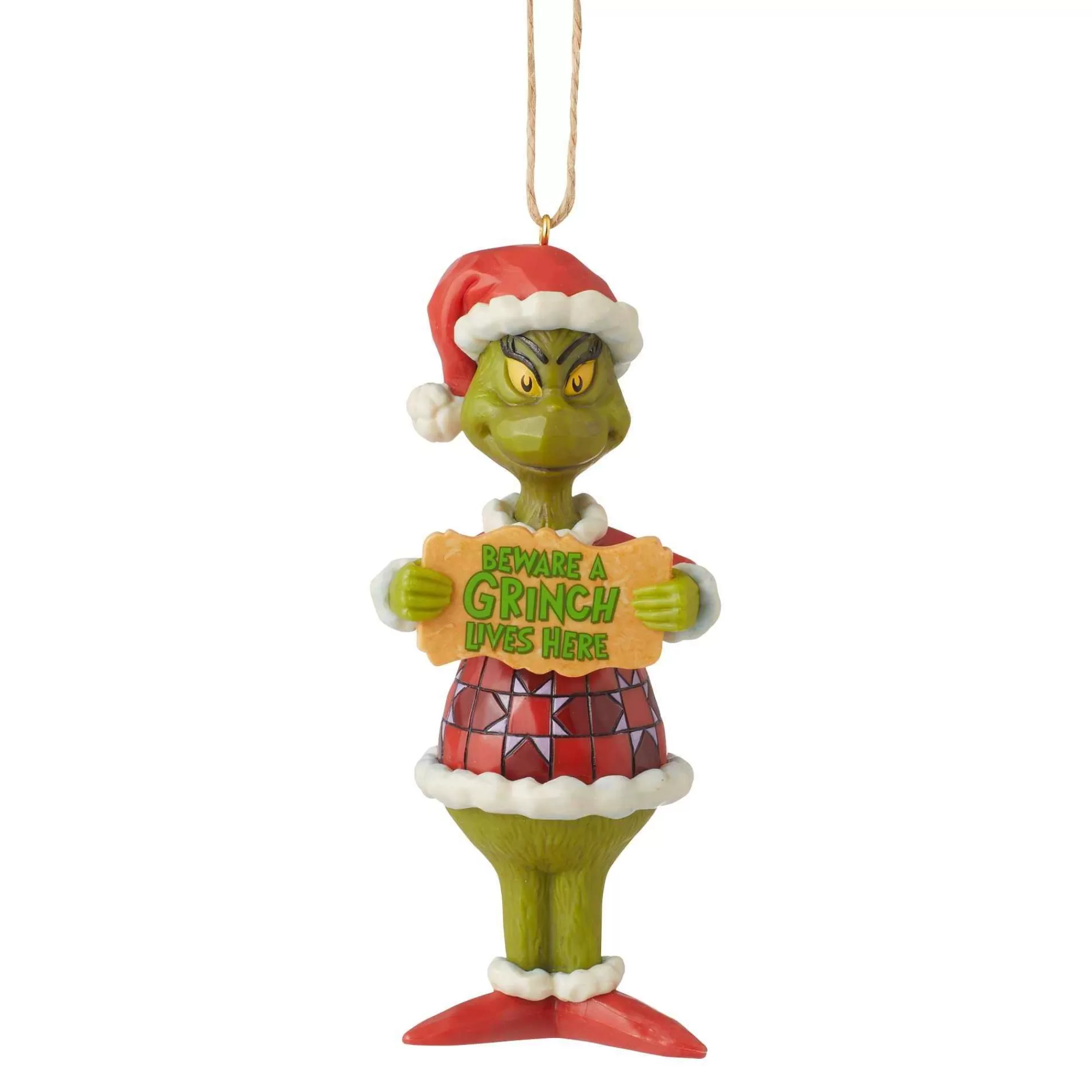 Grinch by Jim Shore Grinch Beware A Grinch Pvc Orn