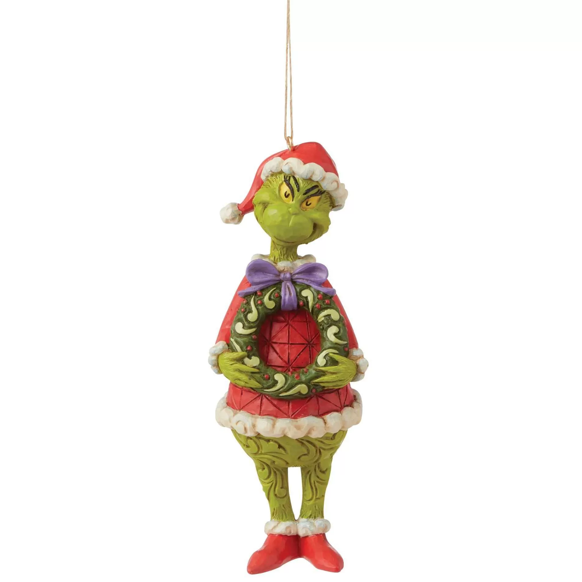 Grinch by Jim Shore Grinch Holding Wreath Ornament