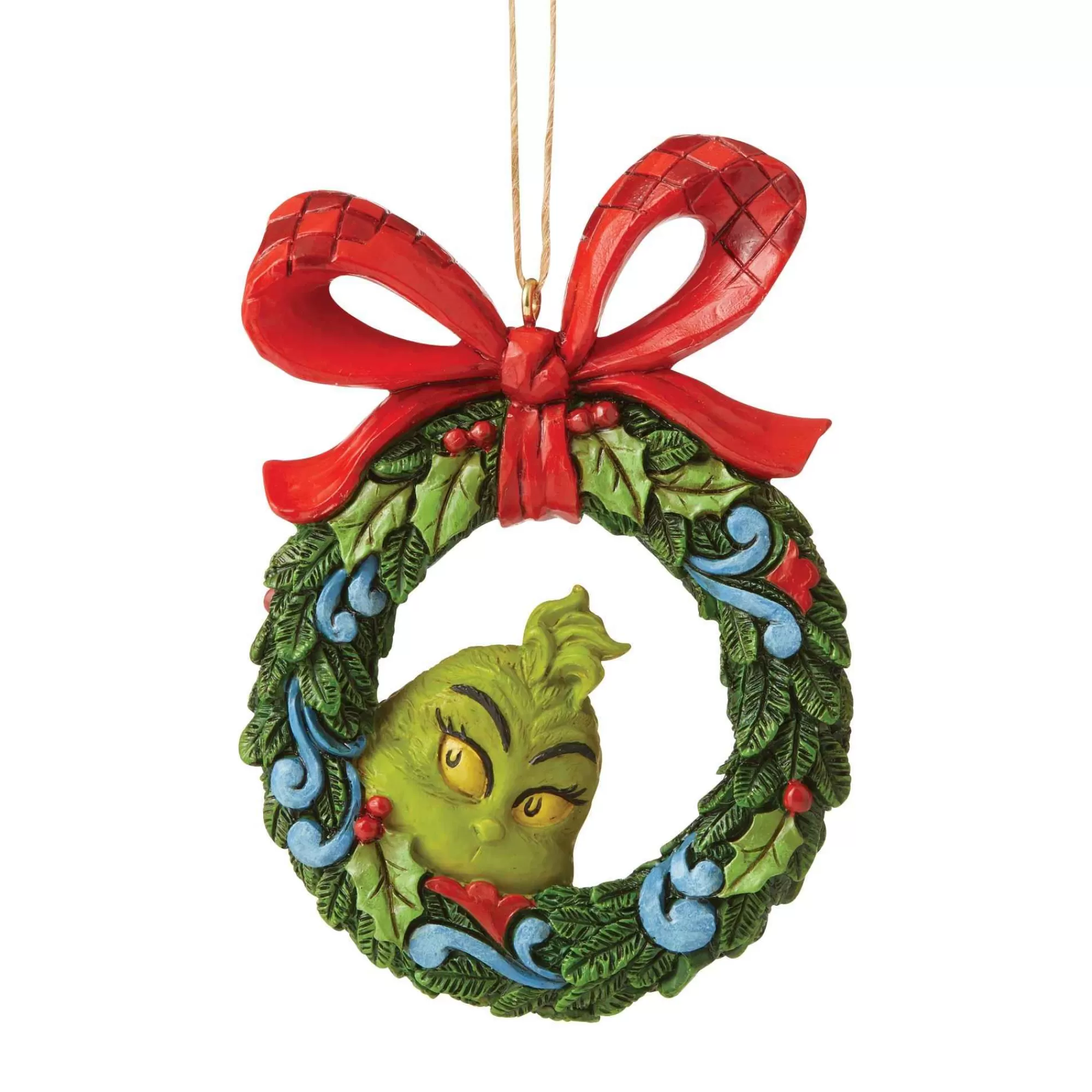 Grinch by Jim Shore Grinch Peeking Thru Wreath Orn