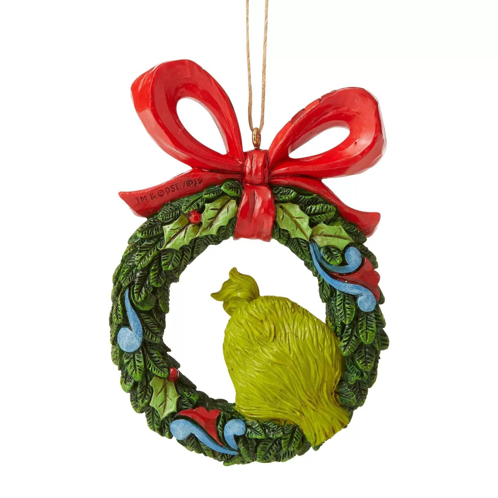 Grinch by Jim Shore Grinch Peeking Thru Wreath Orn