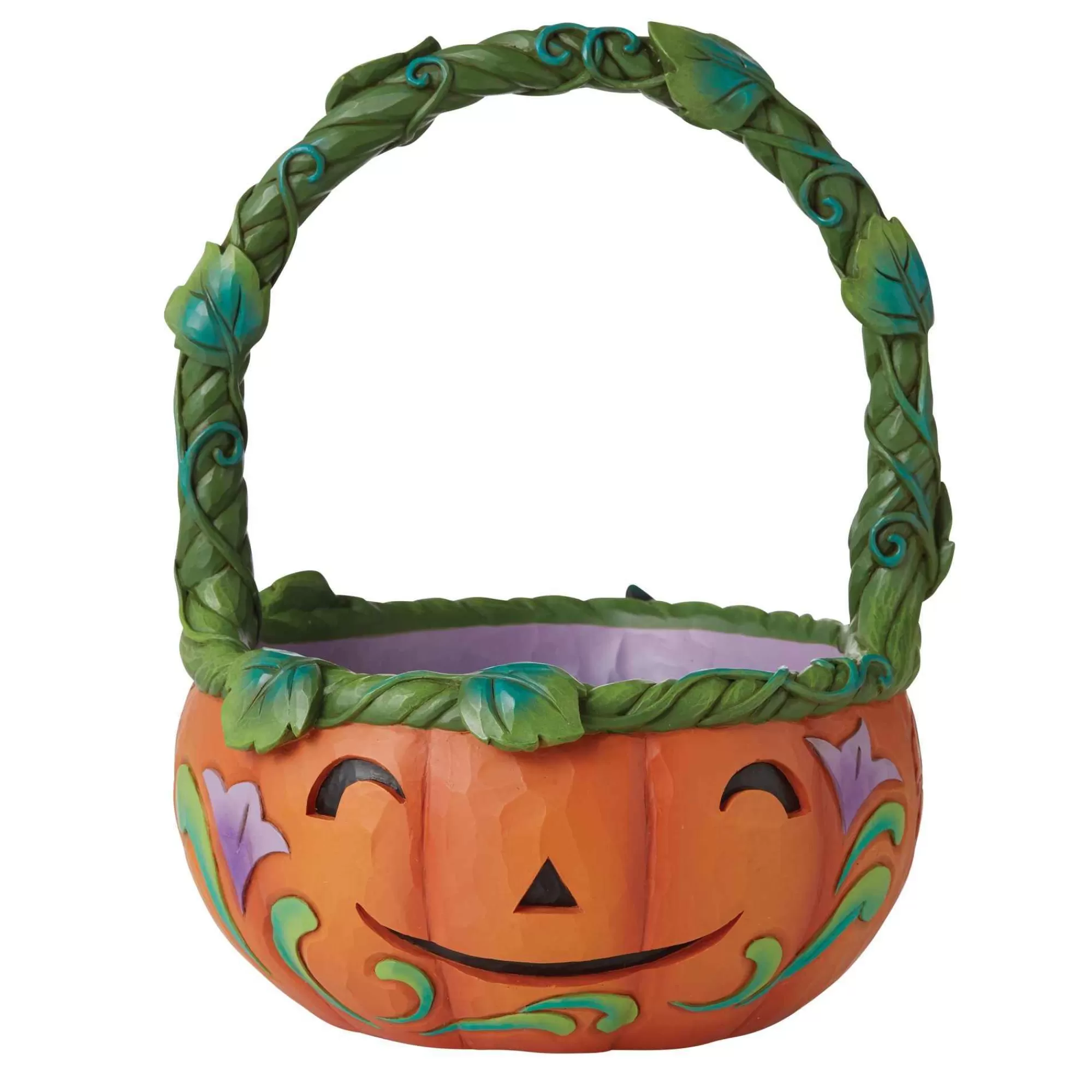 Jim Shore Heartwood Creek Halloween Basket Two-Sided