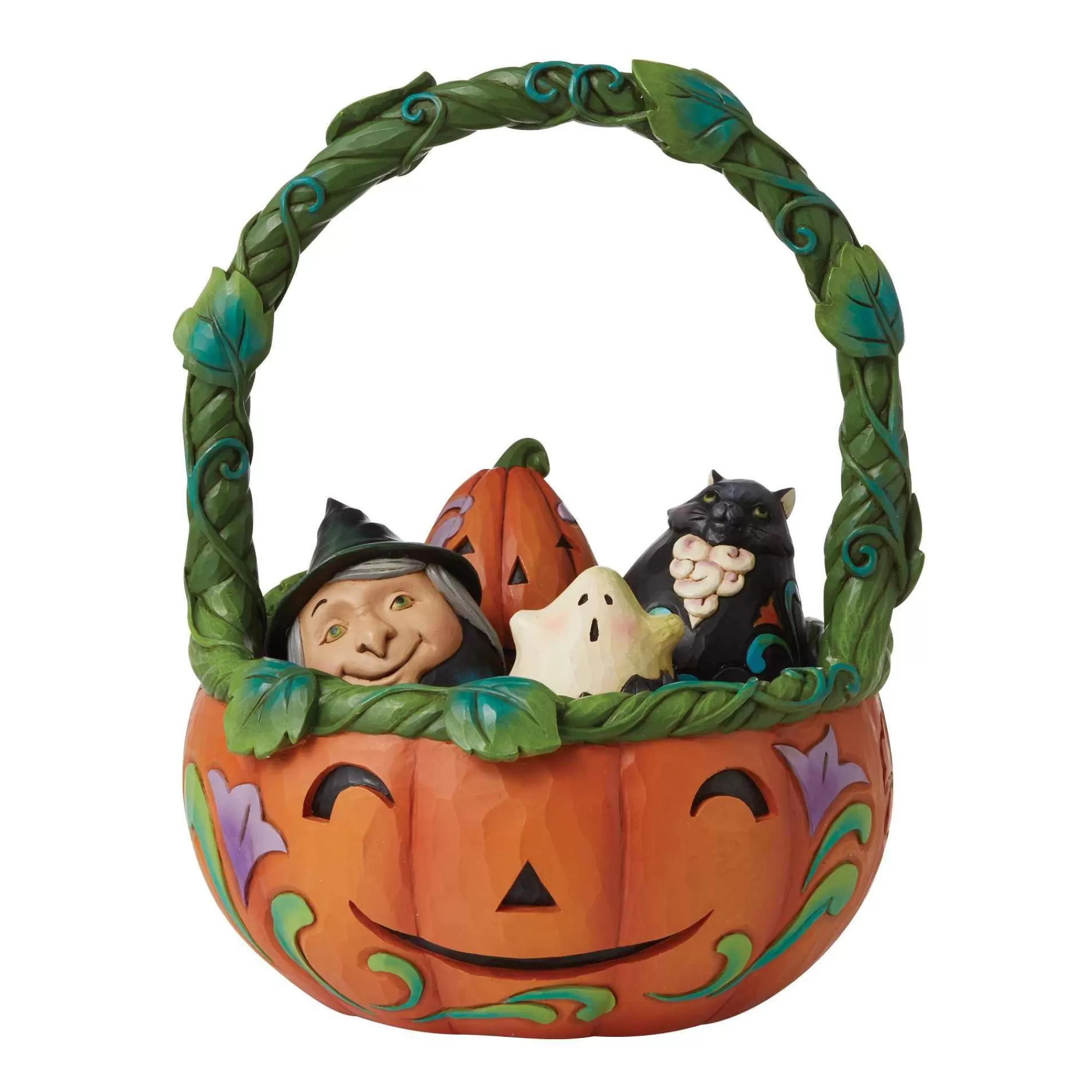 Jim Shore Heartwood Creek Halloween Basket/Minis 5Pc Set