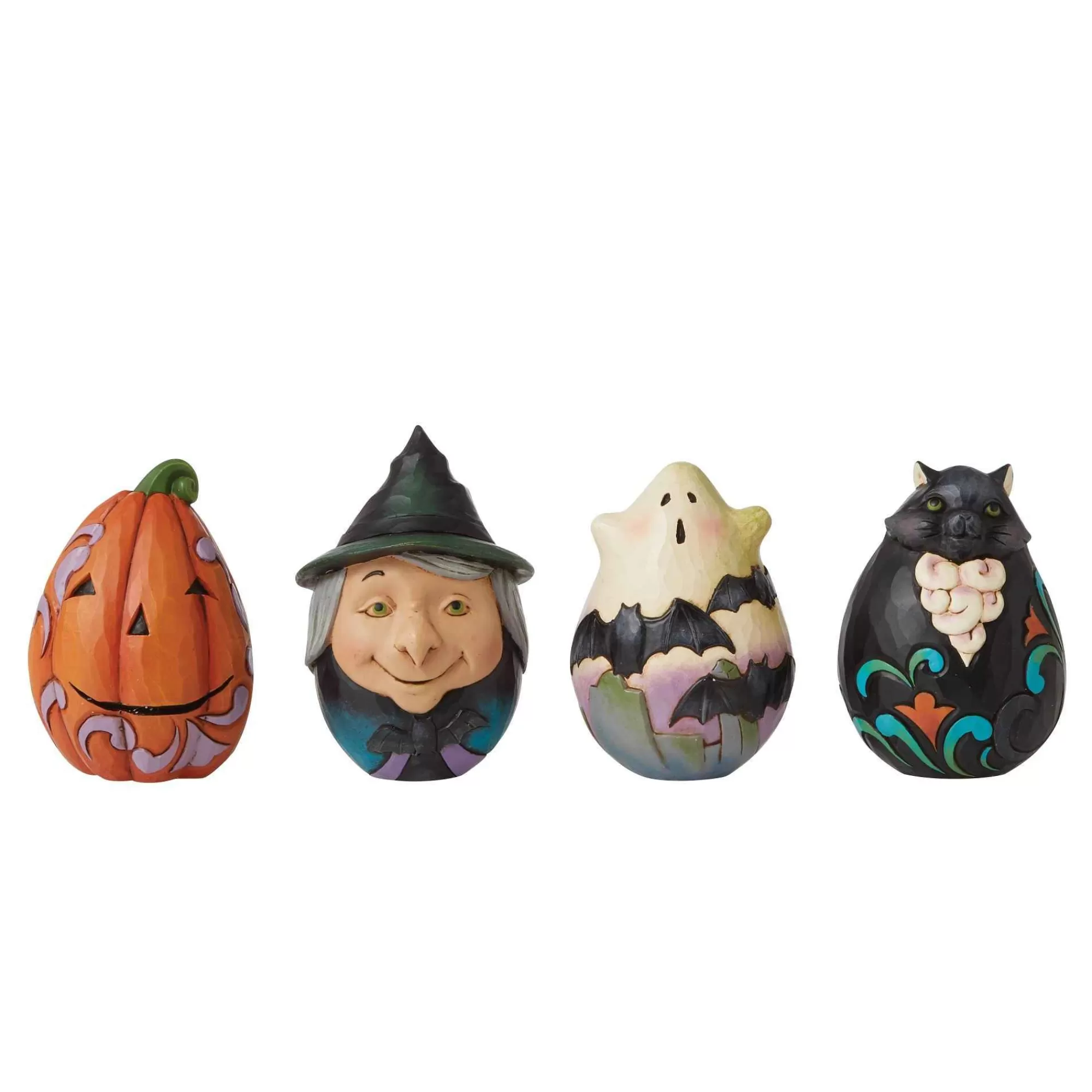 Jim Shore Heartwood Creek Halloween Basket/Minis 5Pc Set