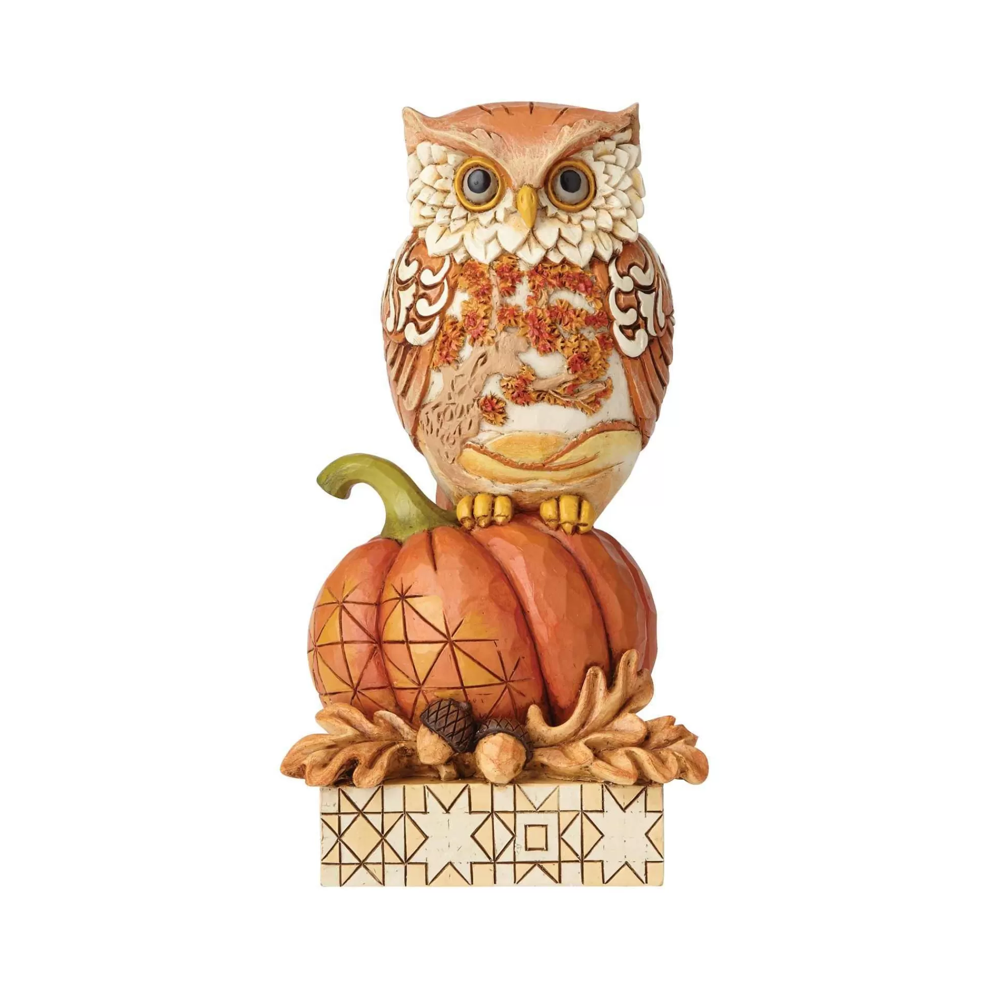 Jim Shore Heartwood Creek Harvest Owl On Pumpkin