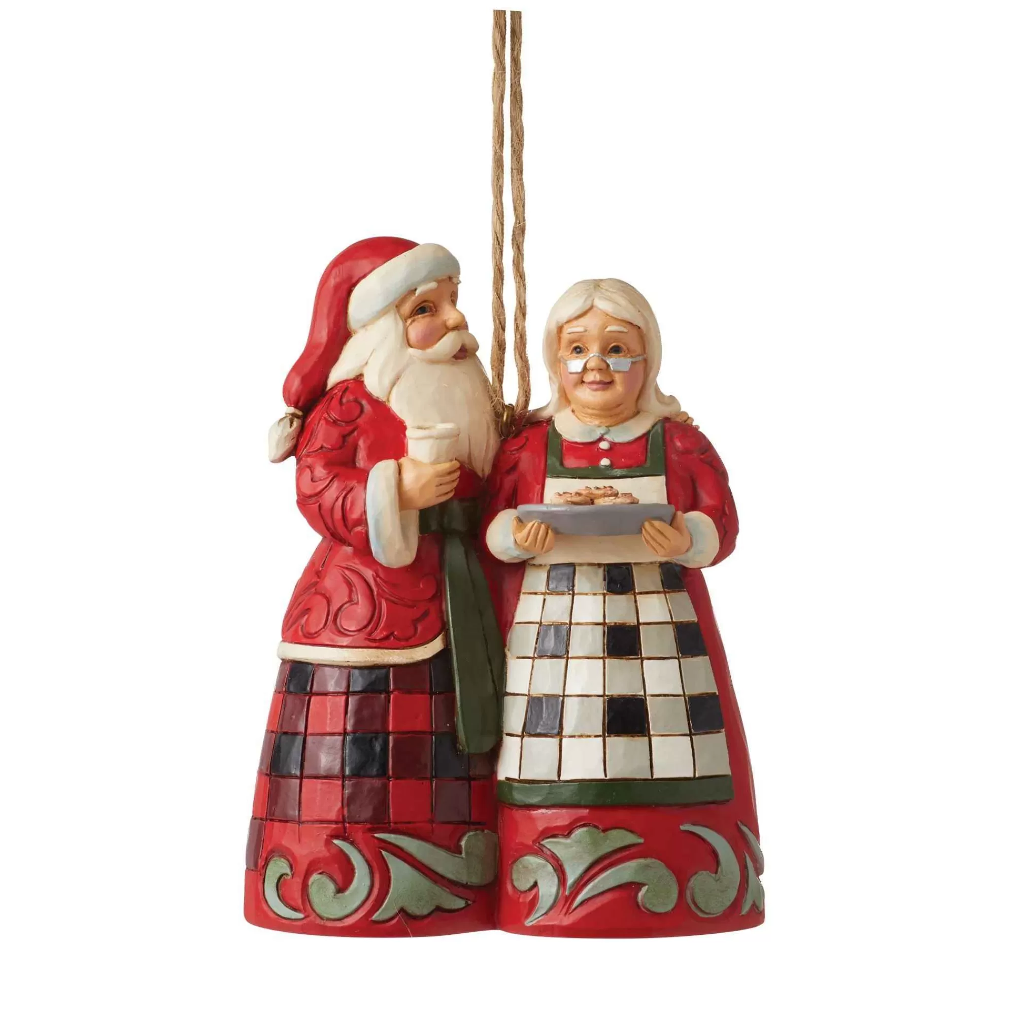 Jim Shore Heartwood Creek Hg Santa & Mrs. Claus Ornament