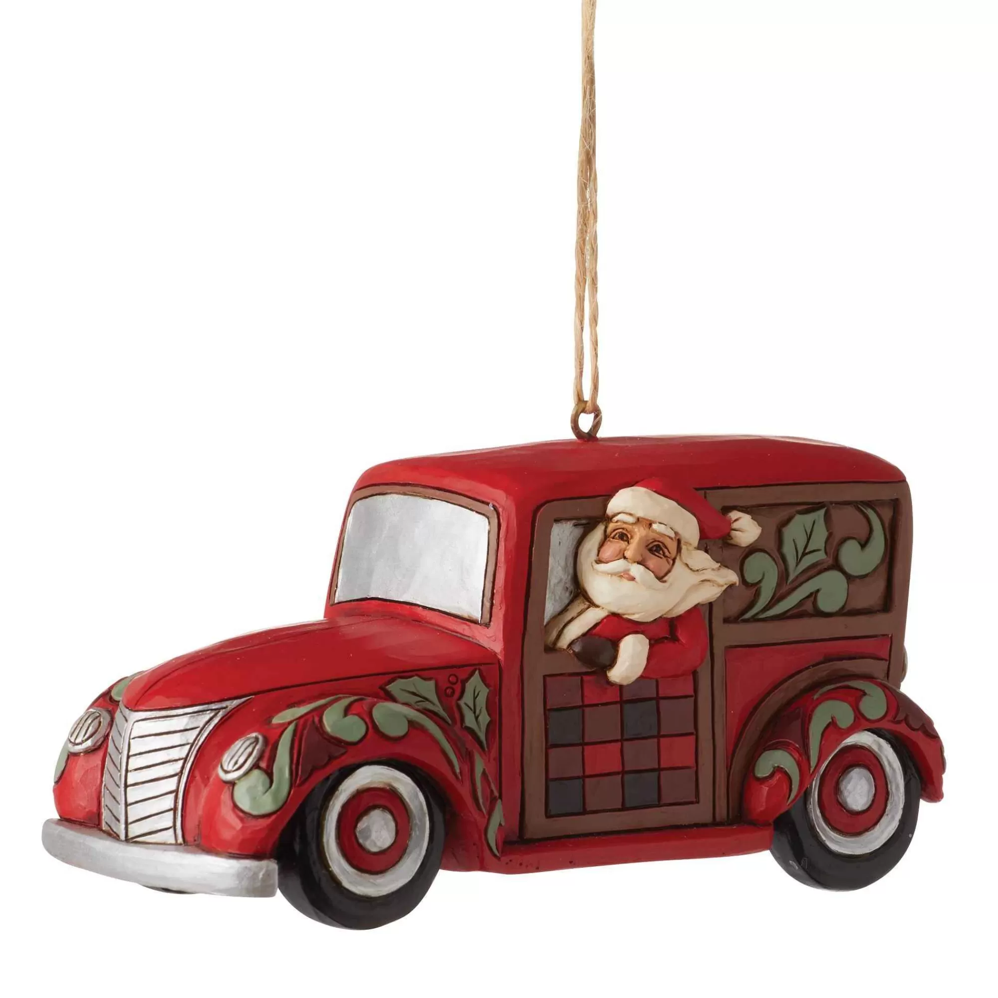 Jim Shore Heartwood Creek Hg Santa Woody Wagon Ornament