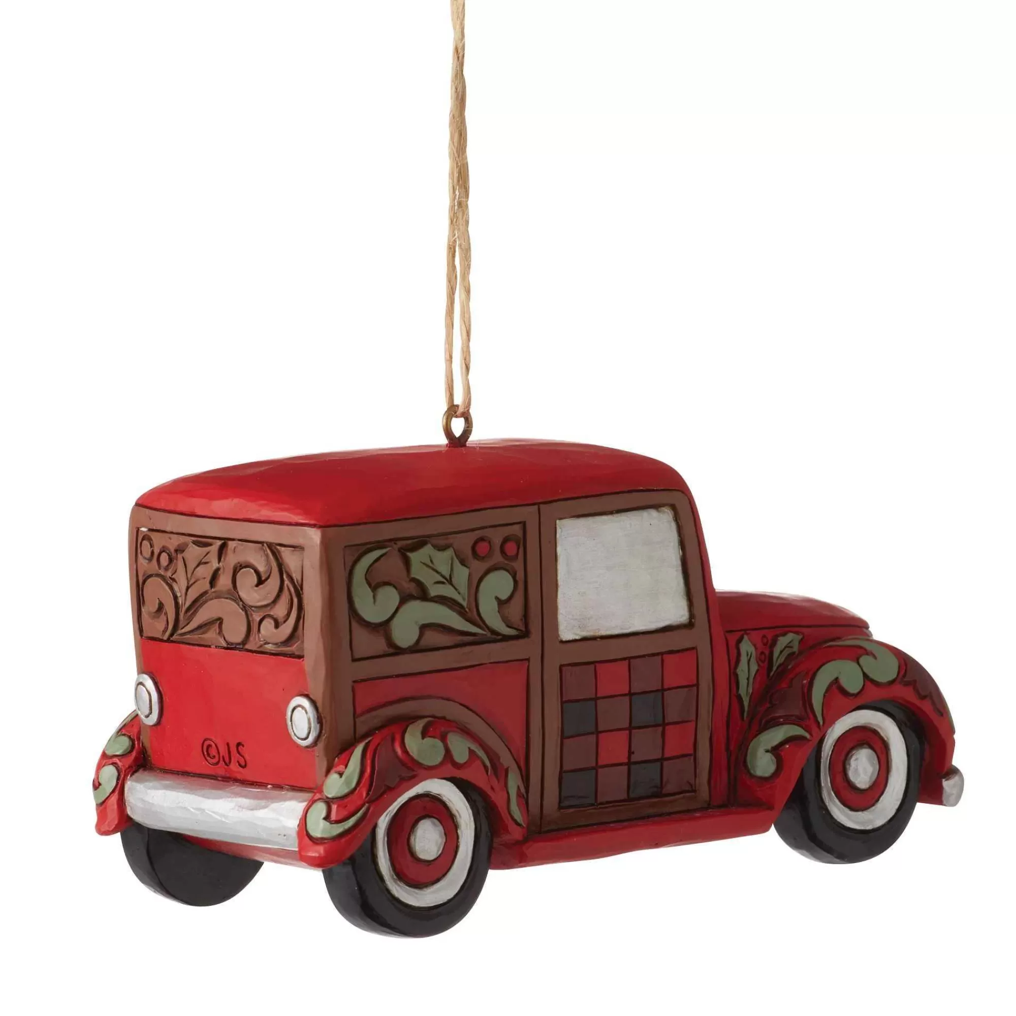 Jim Shore Heartwood Creek Hg Santa Woody Wagon Ornament