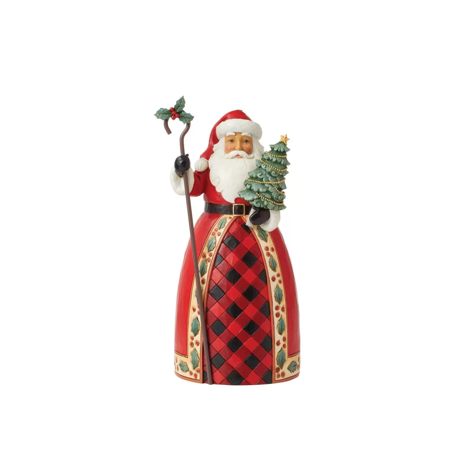 Jim Shore Heartwood Creek Highland Glen Santa Tree Cane