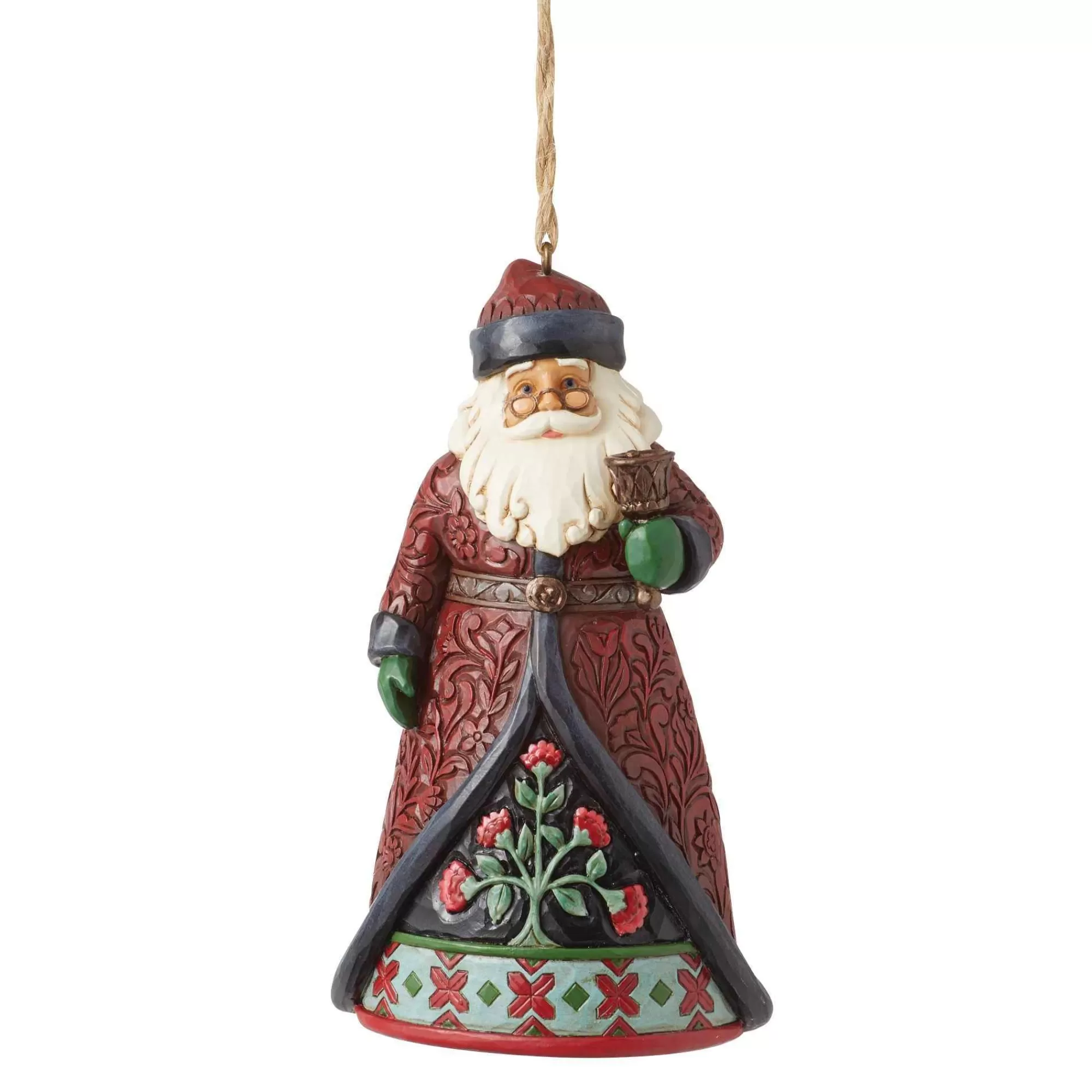 Jim Shore Heartwood Creek Holiday Manor Santa Bell Orn