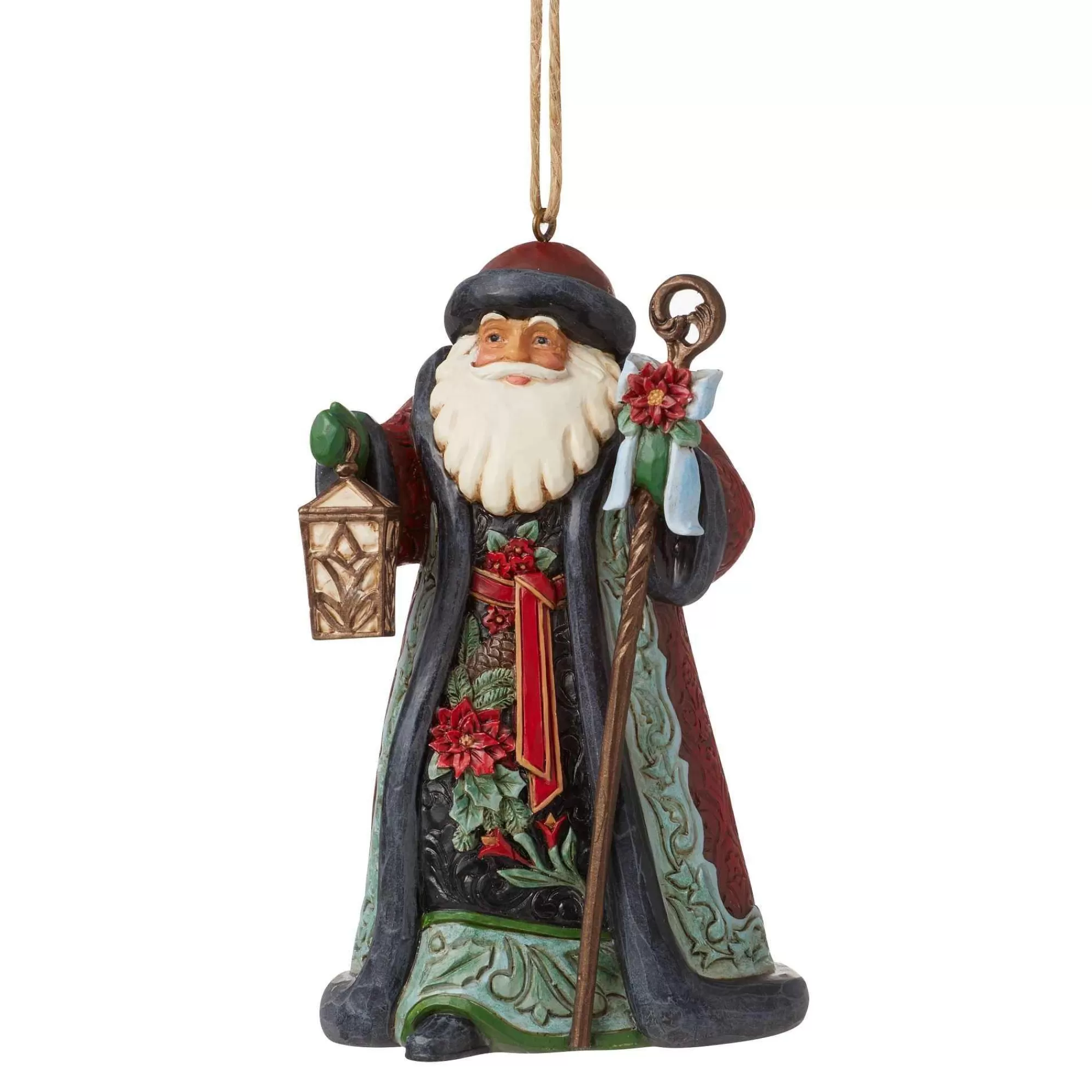 Jim Shore Heartwood Creek Holiday Manor Santa Cane Orn