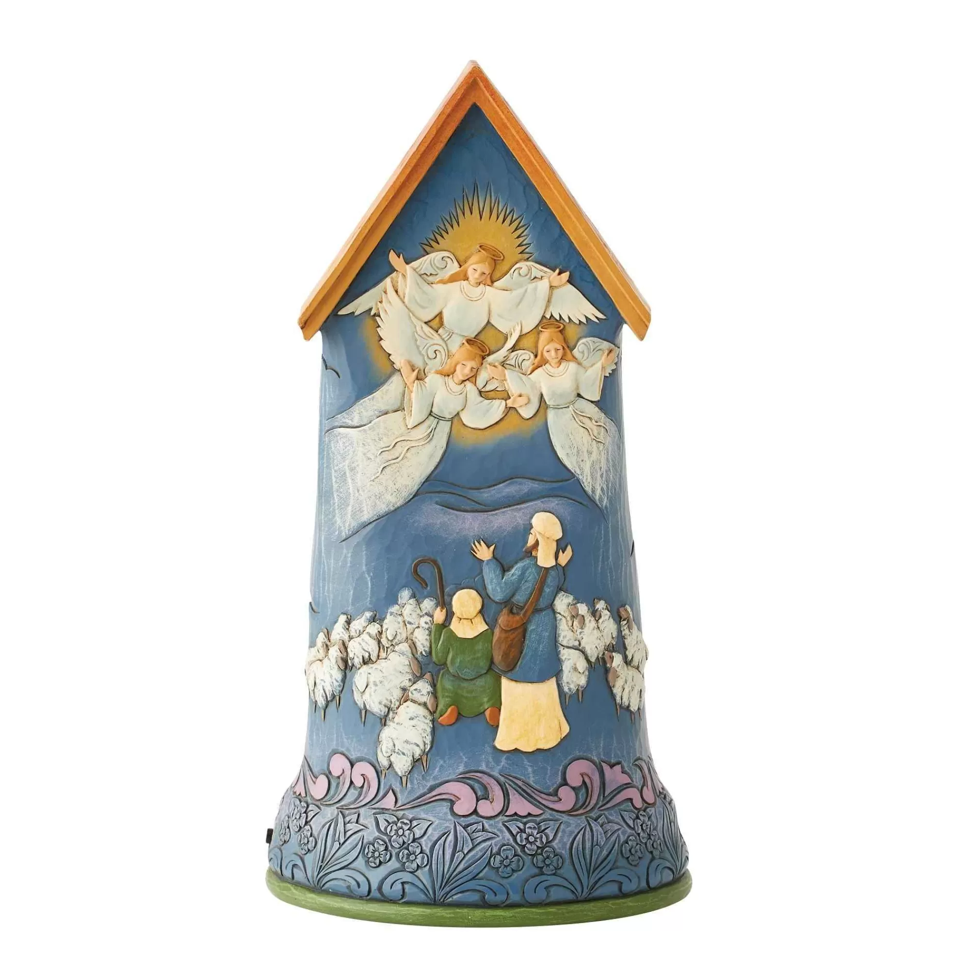 Jim Shore Heartwood Creek Holy Family In Stable Lighted