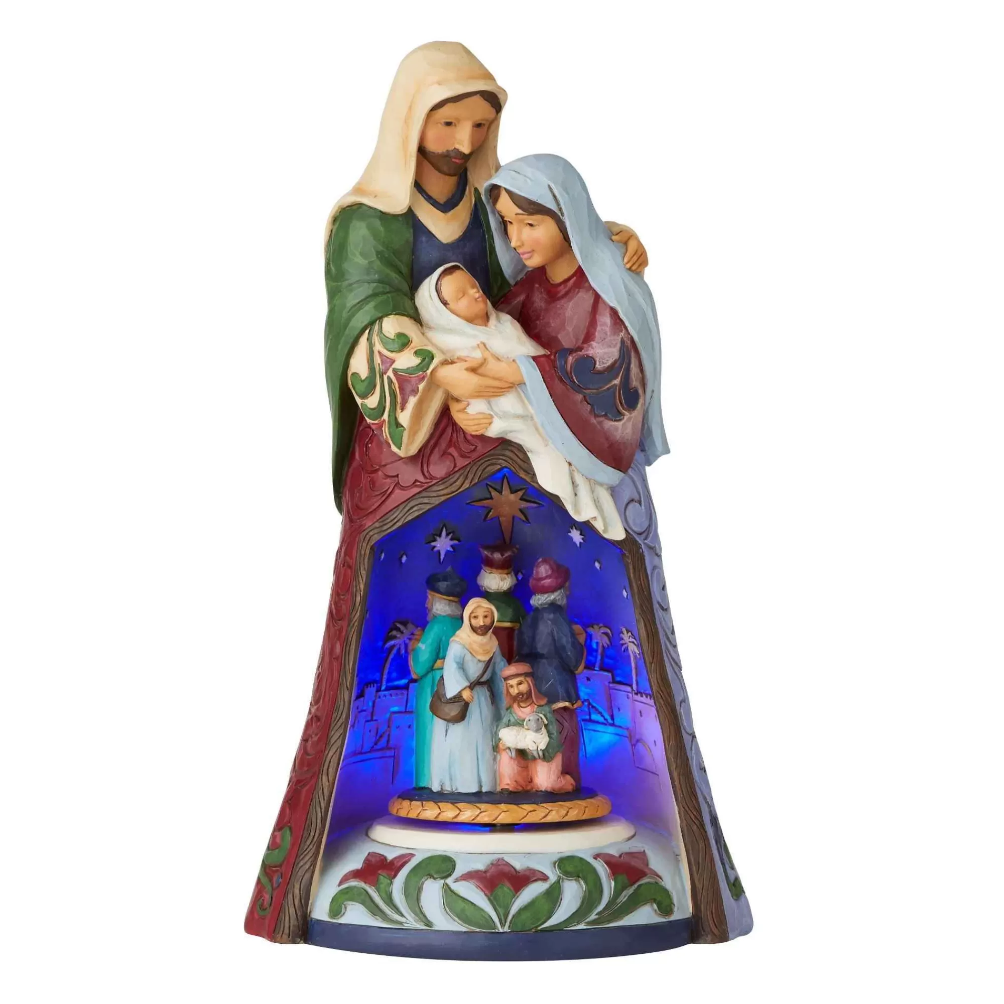 Jim Shore Heartwood Creek Holy Family Lighted Rotator