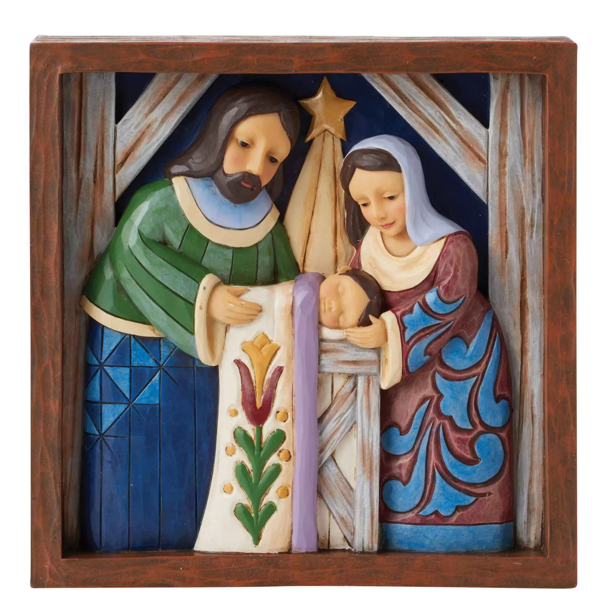 Jim Shore Heartwood Creek Holy Family Plaque