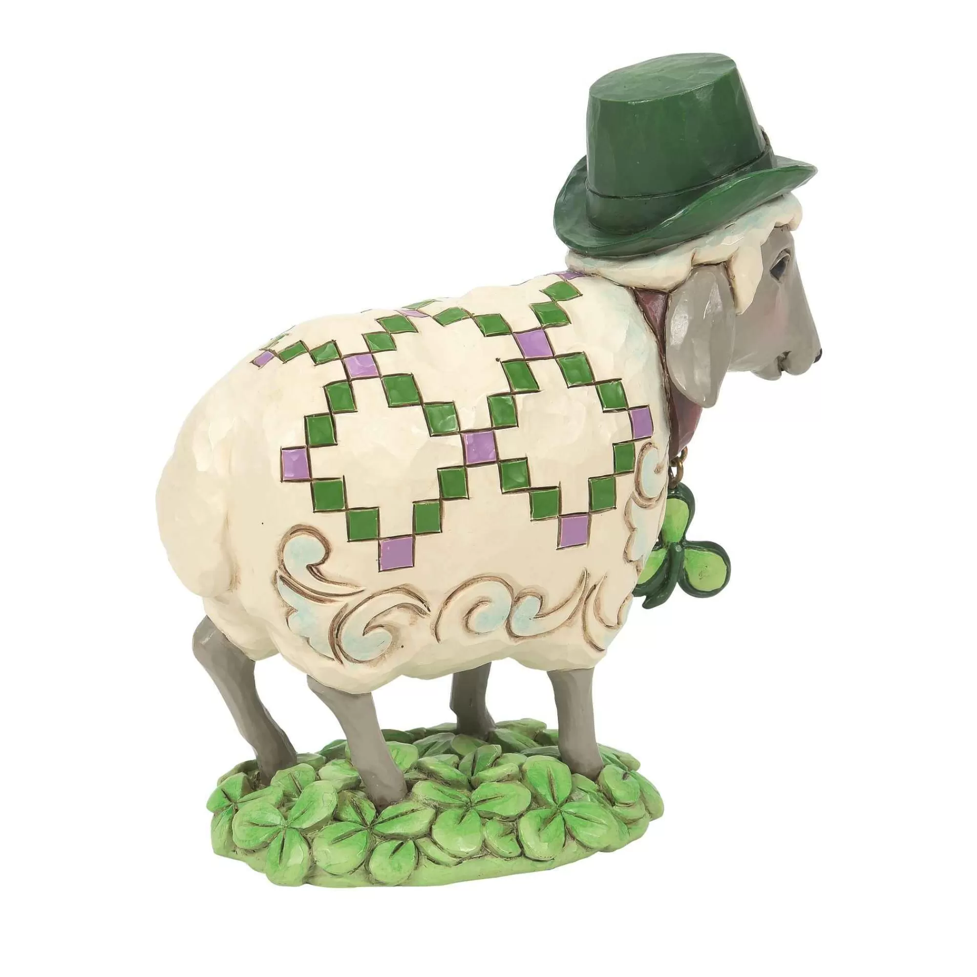 Jim Shore Heartwood Creek Irish Sheep In Clover Patch