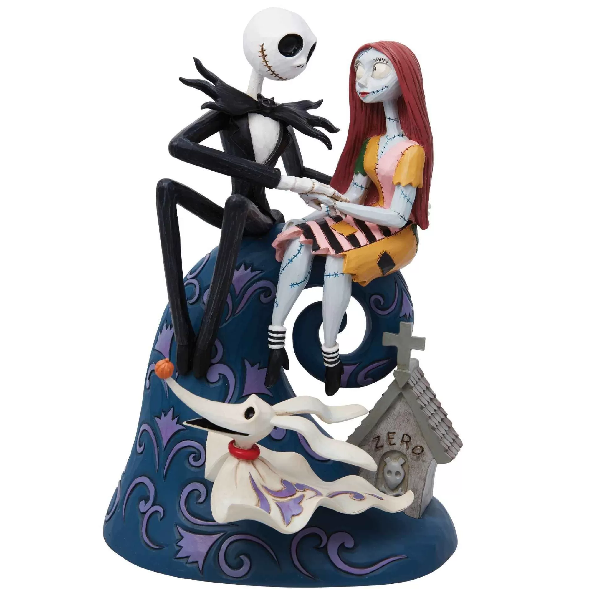 Disney Traditions Jack, Sally & Zero On Hill