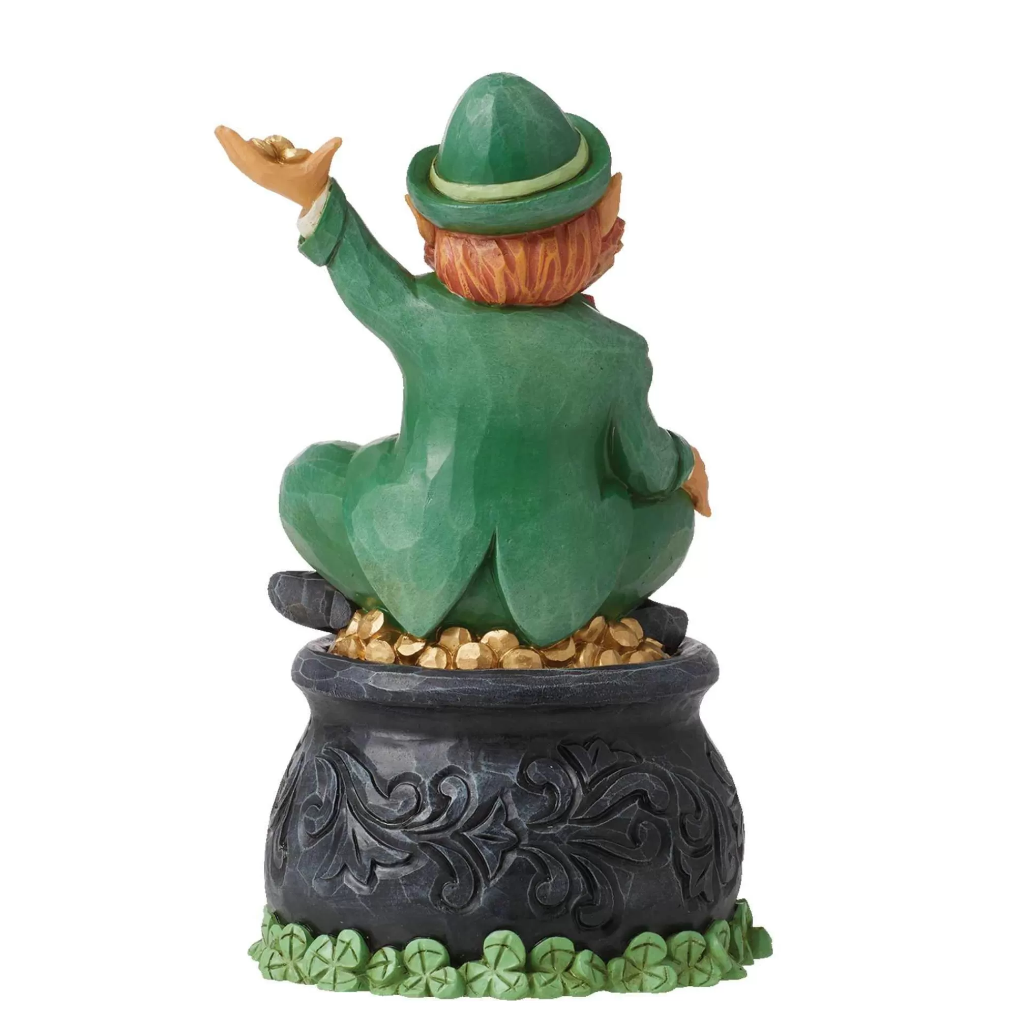 Jim Shore Heartwood Creek Leprechaun On Pot Of Gold