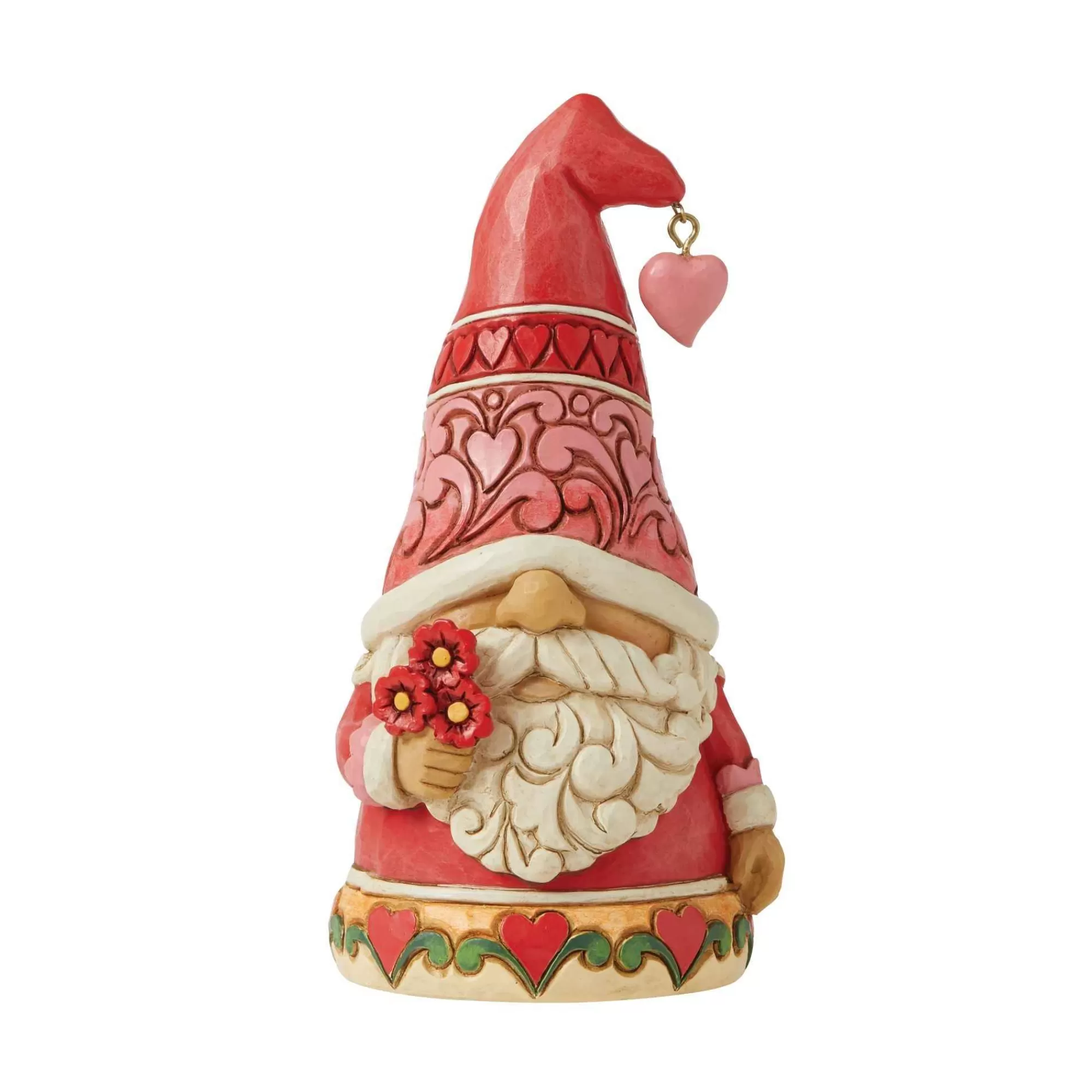 Jim Shore Heartwood Creek Love Gnome With Red Hearts Hat