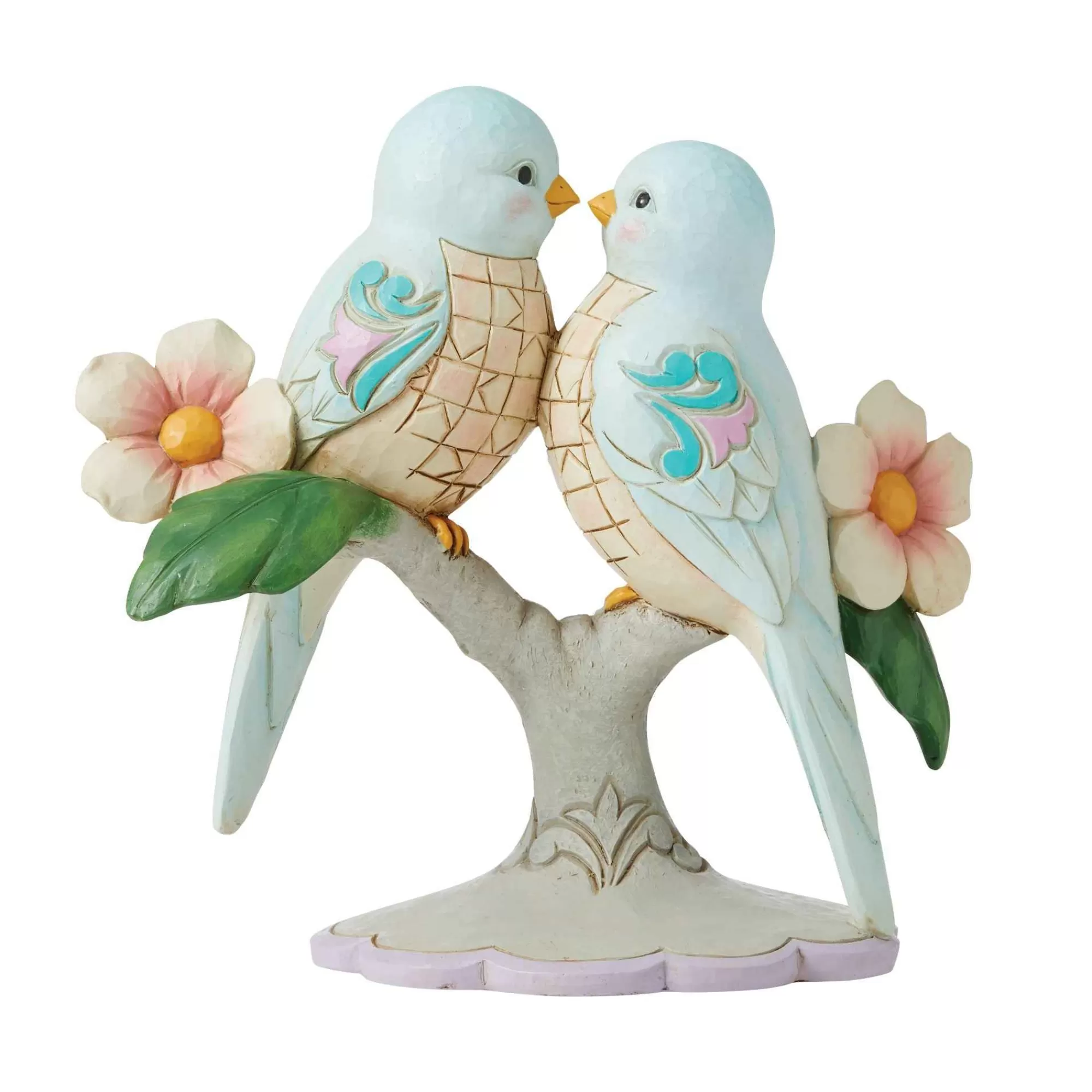 Jim Shore Heartwood Creek Lovebirds On Floral Branches