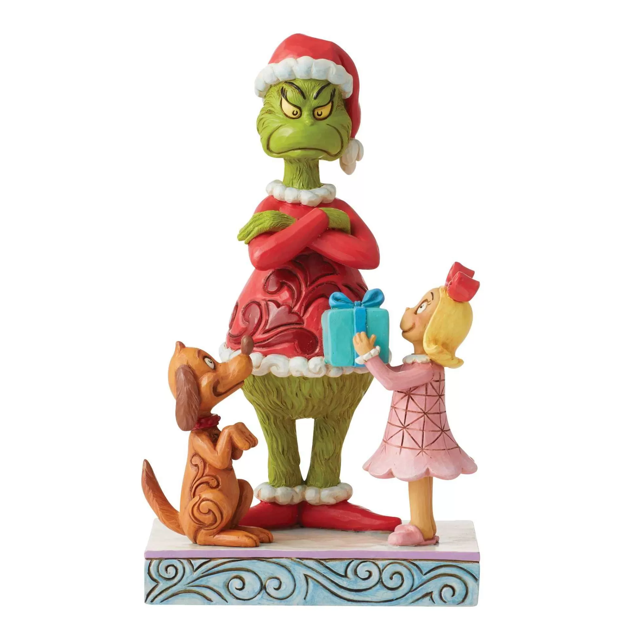 Grinch by Jim Shore Max,Cindy Giving Gift Togrinch