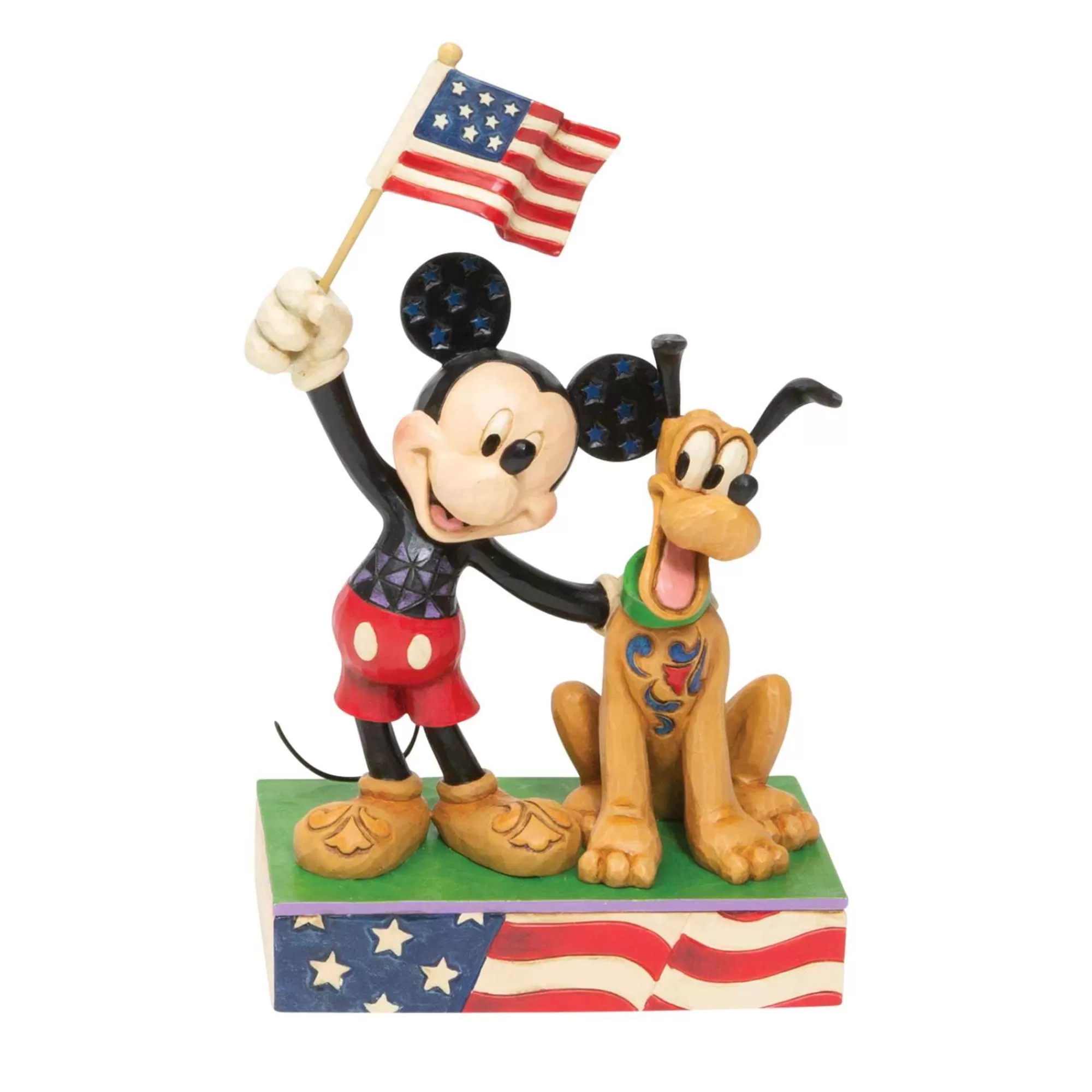 Disney Traditions Mickey And Pluto Patriotic