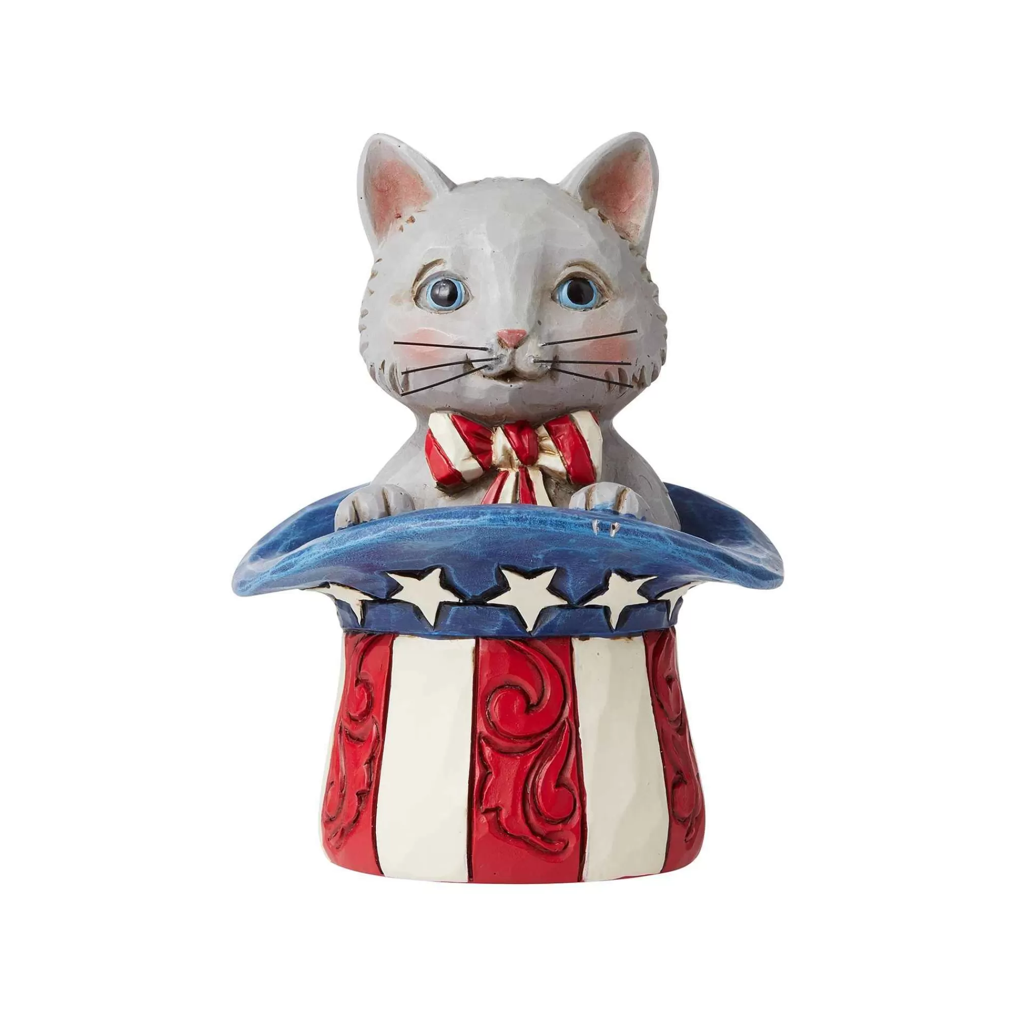 Jim Shore Heartwood Creek Mini Patriotic Kitten