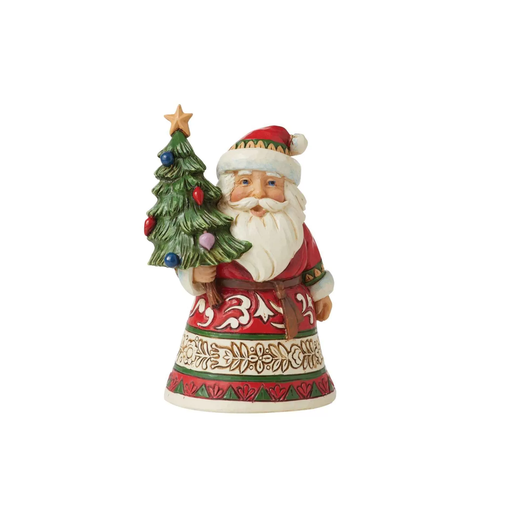 Jim Shore Heartwood Creek Mini Santa Holding Tree