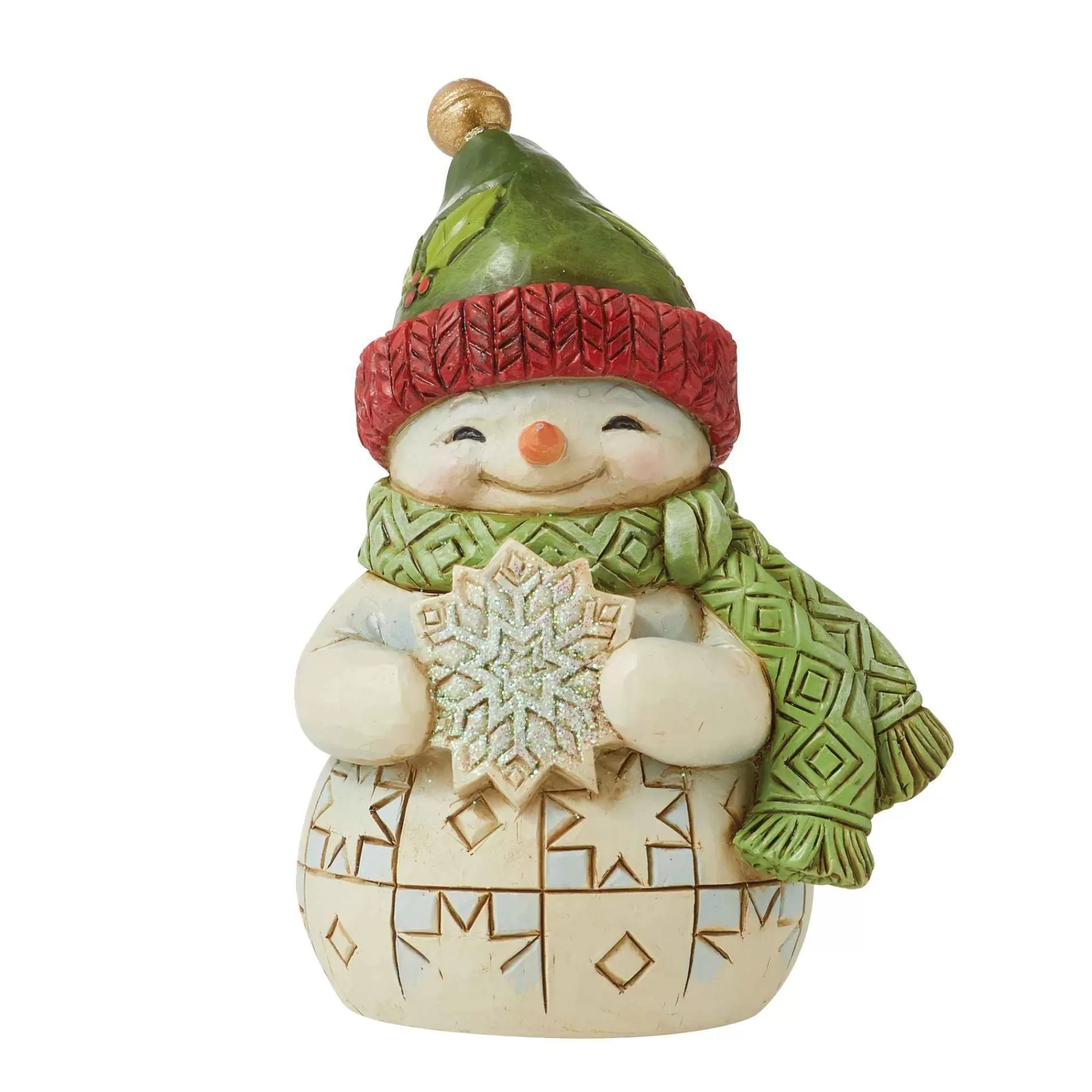 Jim Shore Heartwood Creek Mini Snowman And Snowflake