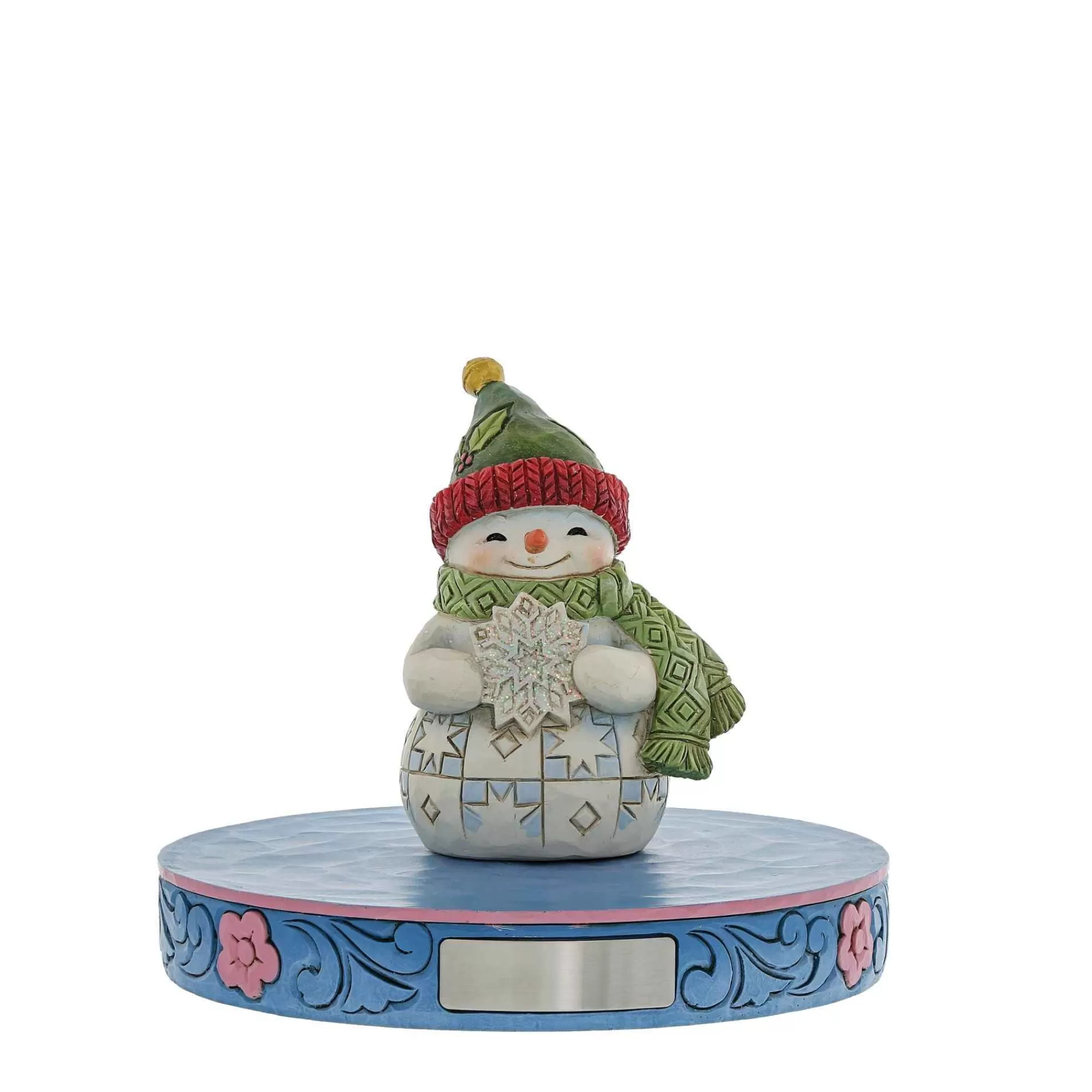 Jim Shore Heartwood Creek Mini Snowman And Snowflake