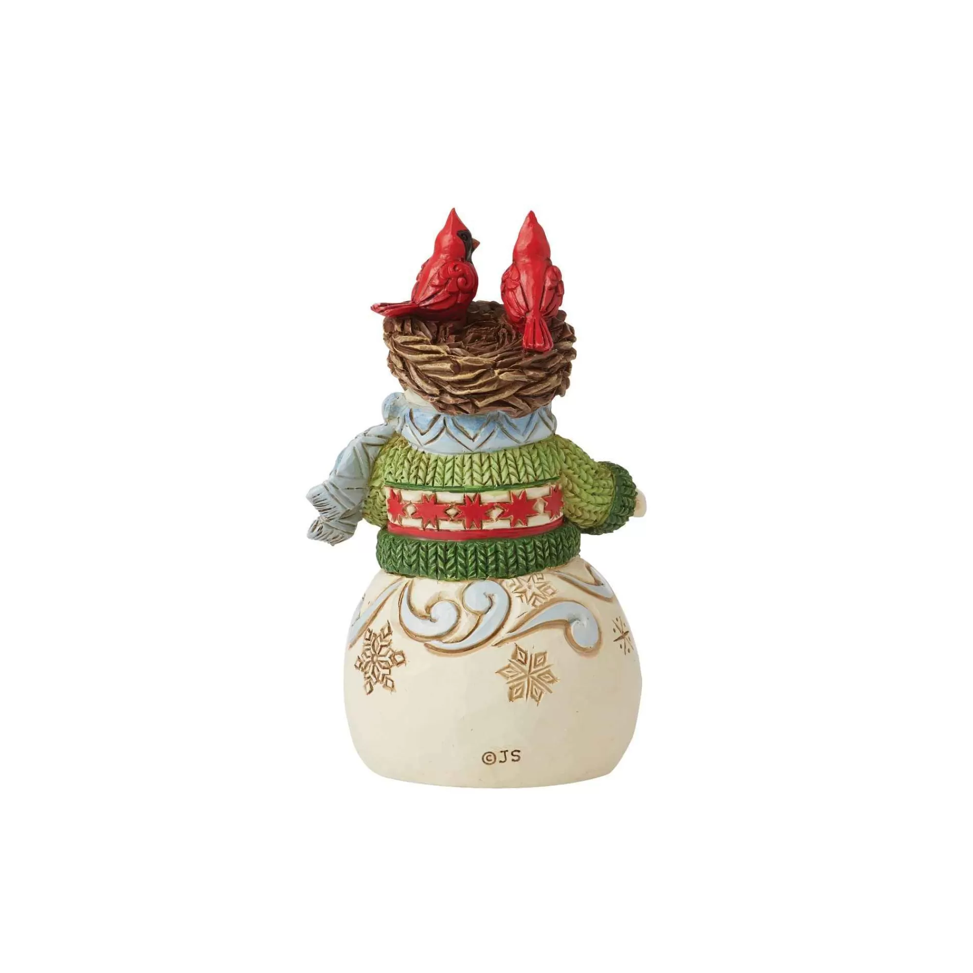 Jim Shore Heartwood Creek Mini Snowman With Nest On Head