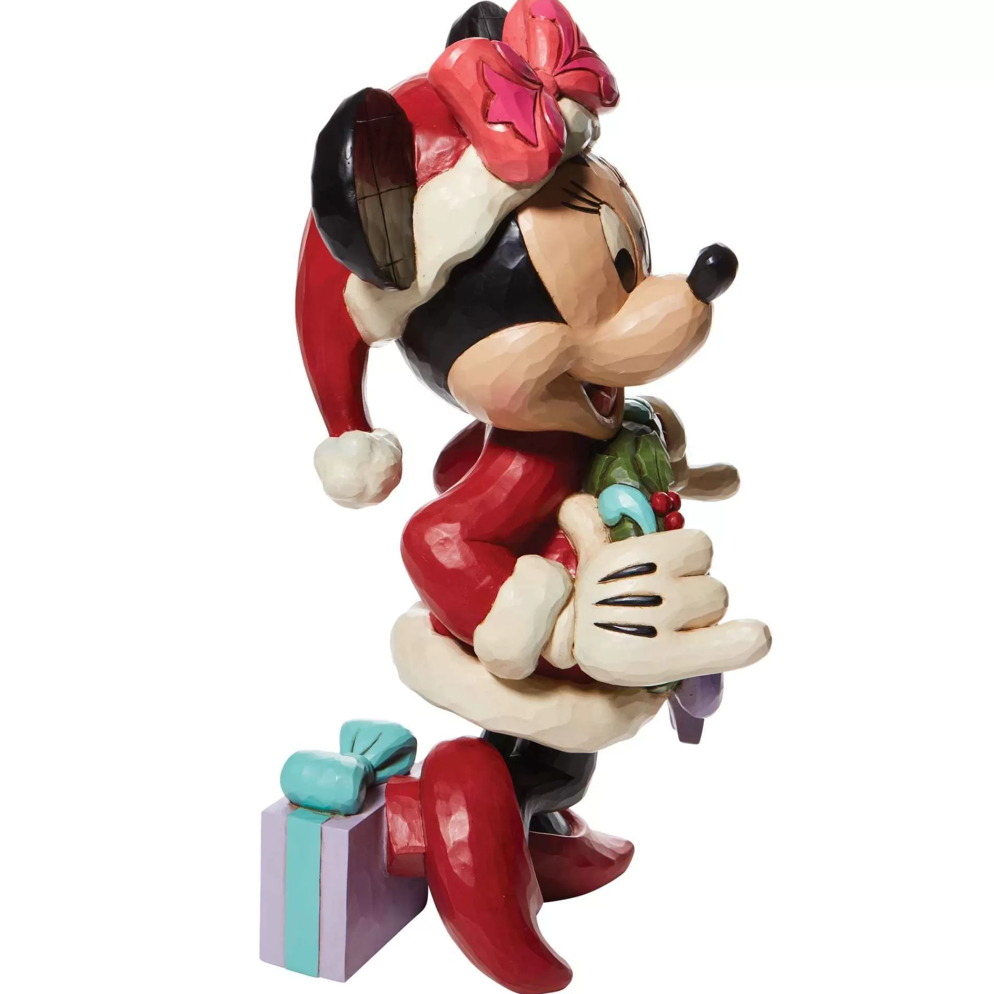 Disney Traditions Minnie Holding Wreath Statue