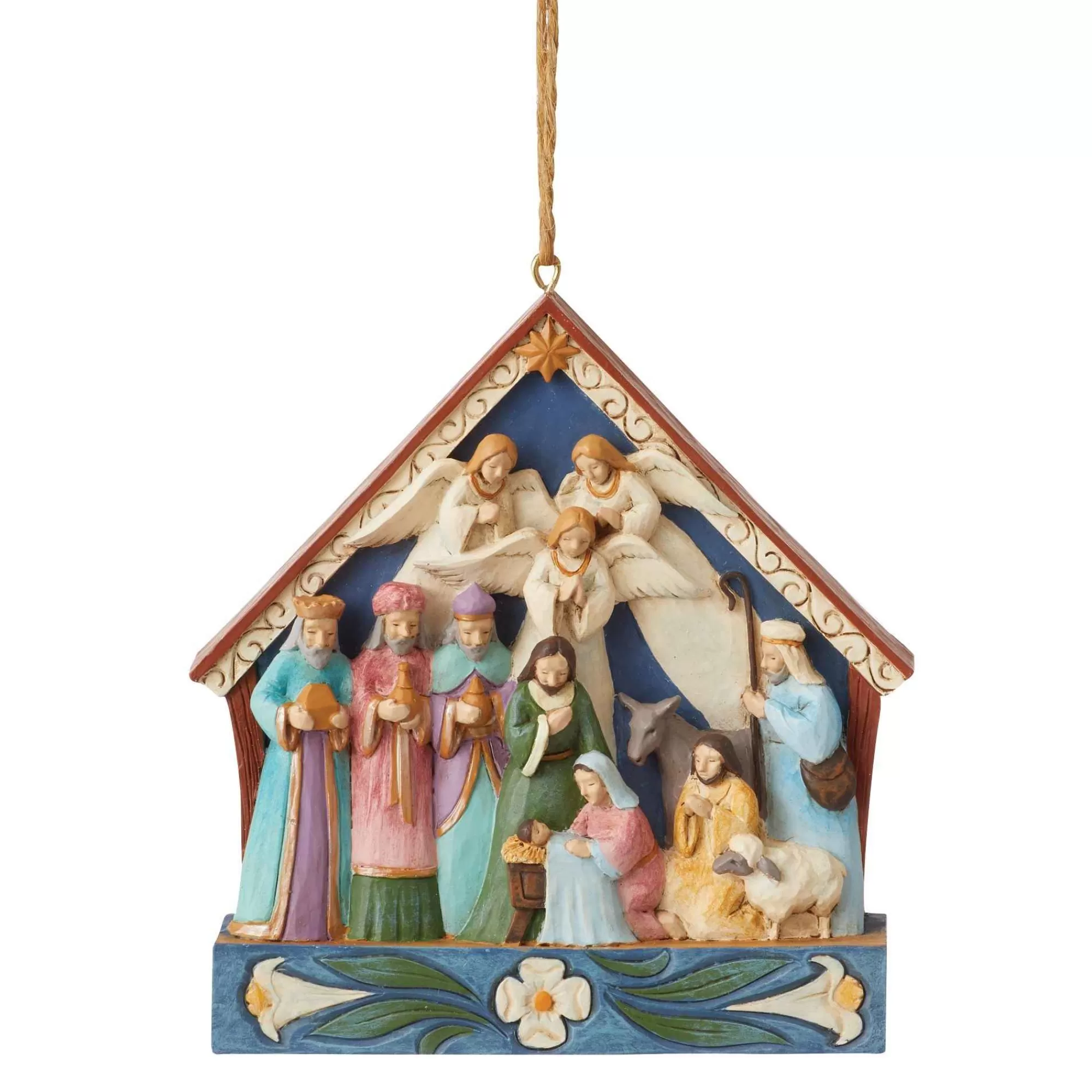 Jim Shore Heartwood Creek Nativity Stable Ornament