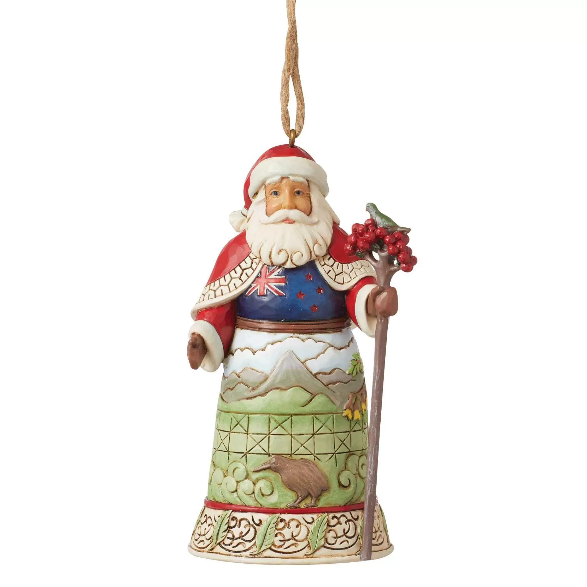 Jim Shore Heartwood Creek New Zealand Santa Ornament